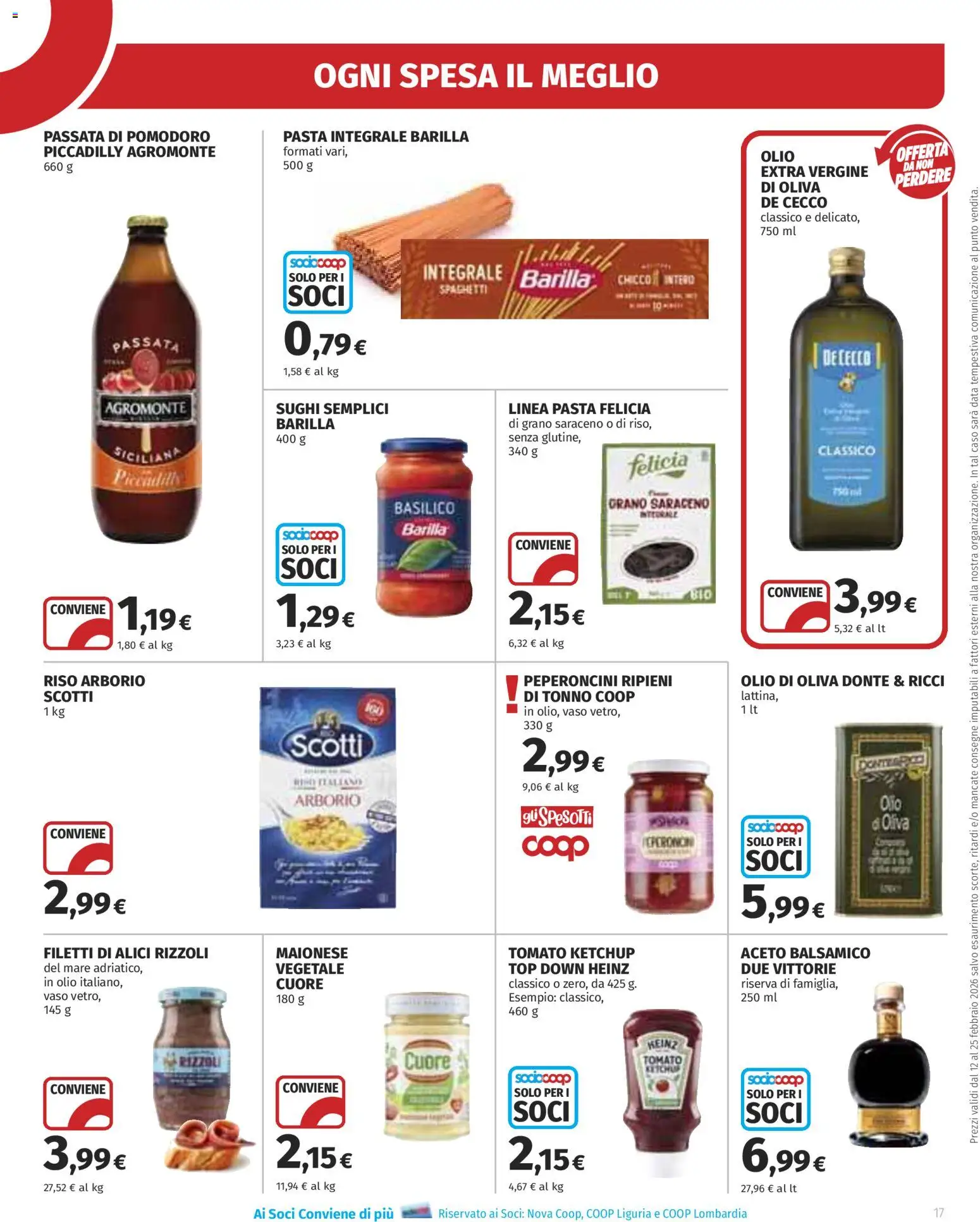 Volantino Ipercoop del 12.02.2026 | Pagina: 17 | Prodotti: Pomodoro, Basilico, Tonno, Olio di Oliva