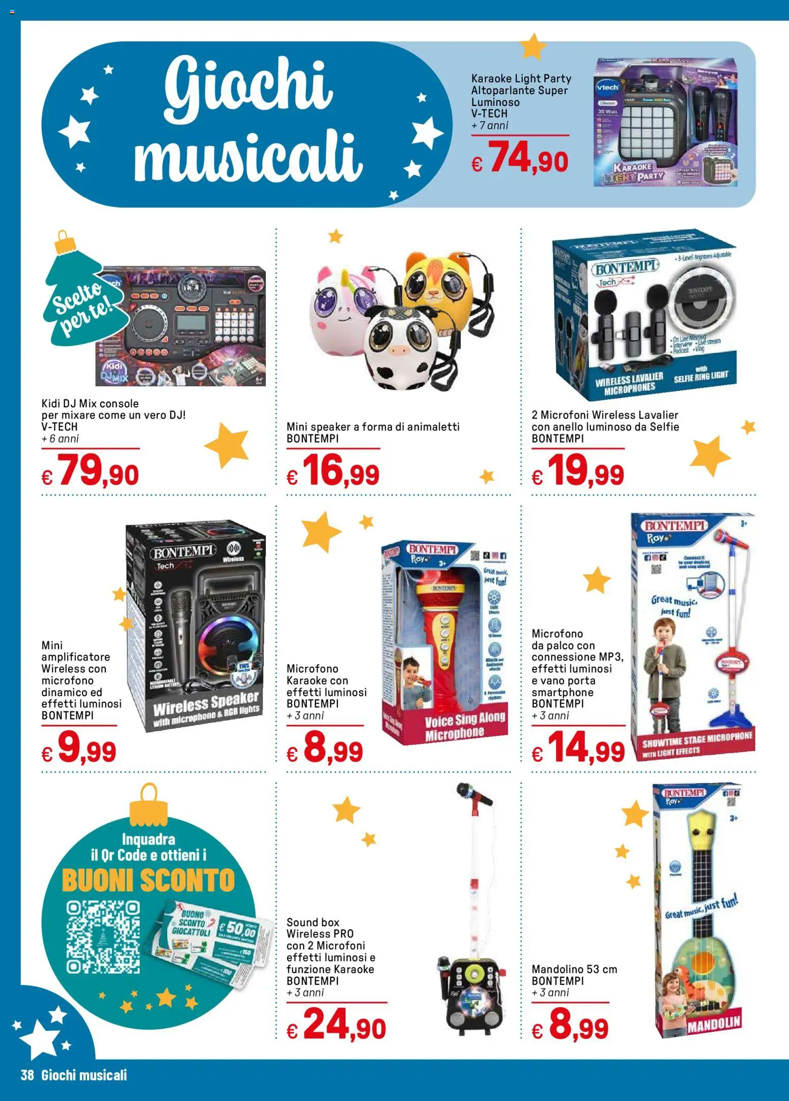 Volantino Iper del 05.11.2025 | Pagina: 38 | Prodotti: Altoparlante, Tè, Selfie ring, Anello