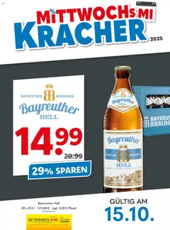 Getränkeland Mittwochs Kracher ab 15.10.2025 gültig