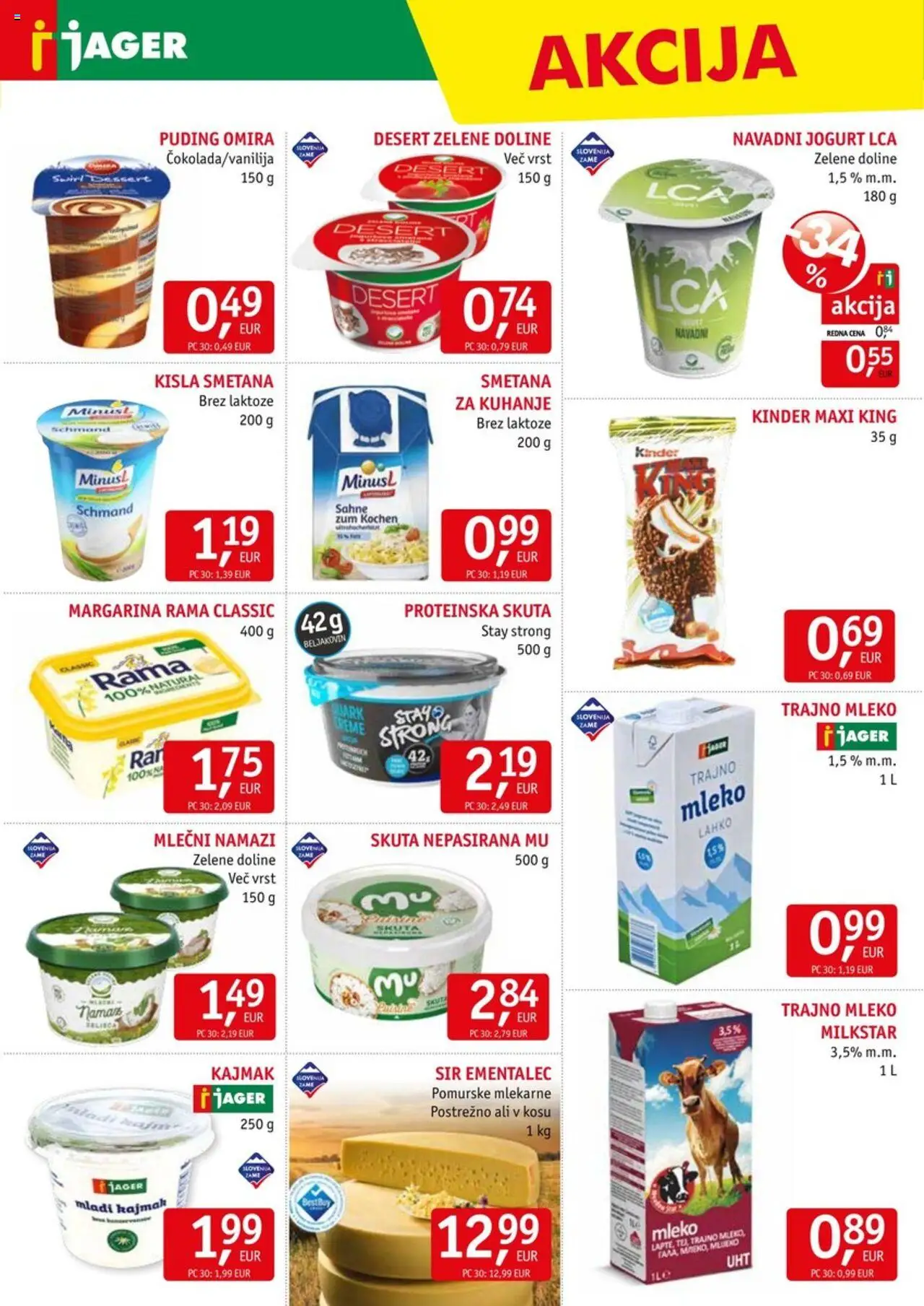 Novi Jager katalog ponudbe – veljaven od 01.10.2025 | Stran: 5 | Izdelki: Kajmak, Margarina, Sir, Smetana