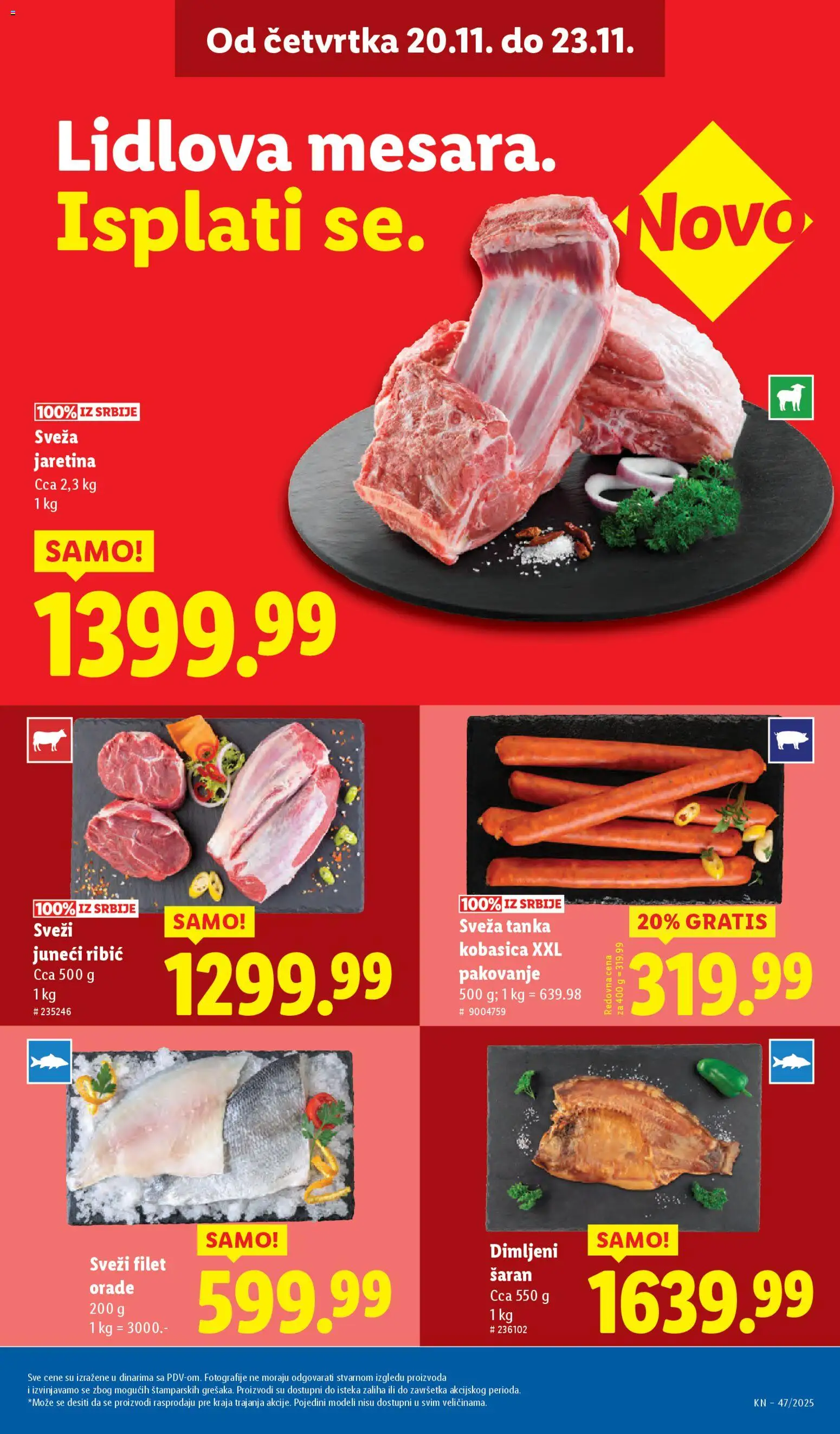 Lidl katalog - važi od 20.11.2025 | Strana: 7 | Proizvode: Pakovanje, Kobasica