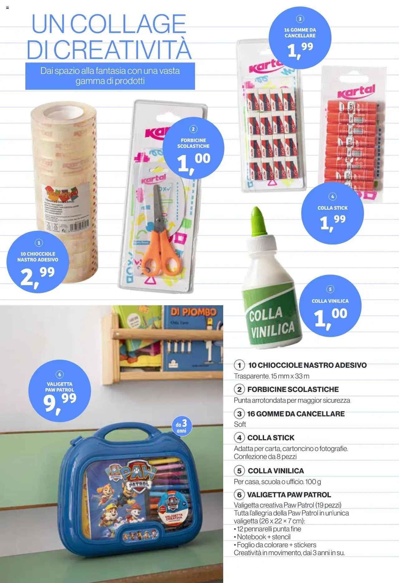 Volantino IN's del 25.08.2025 | Pagina: 16 | Prodotti: Nastro adesivo, Colla, Pennarelli, Valigetta