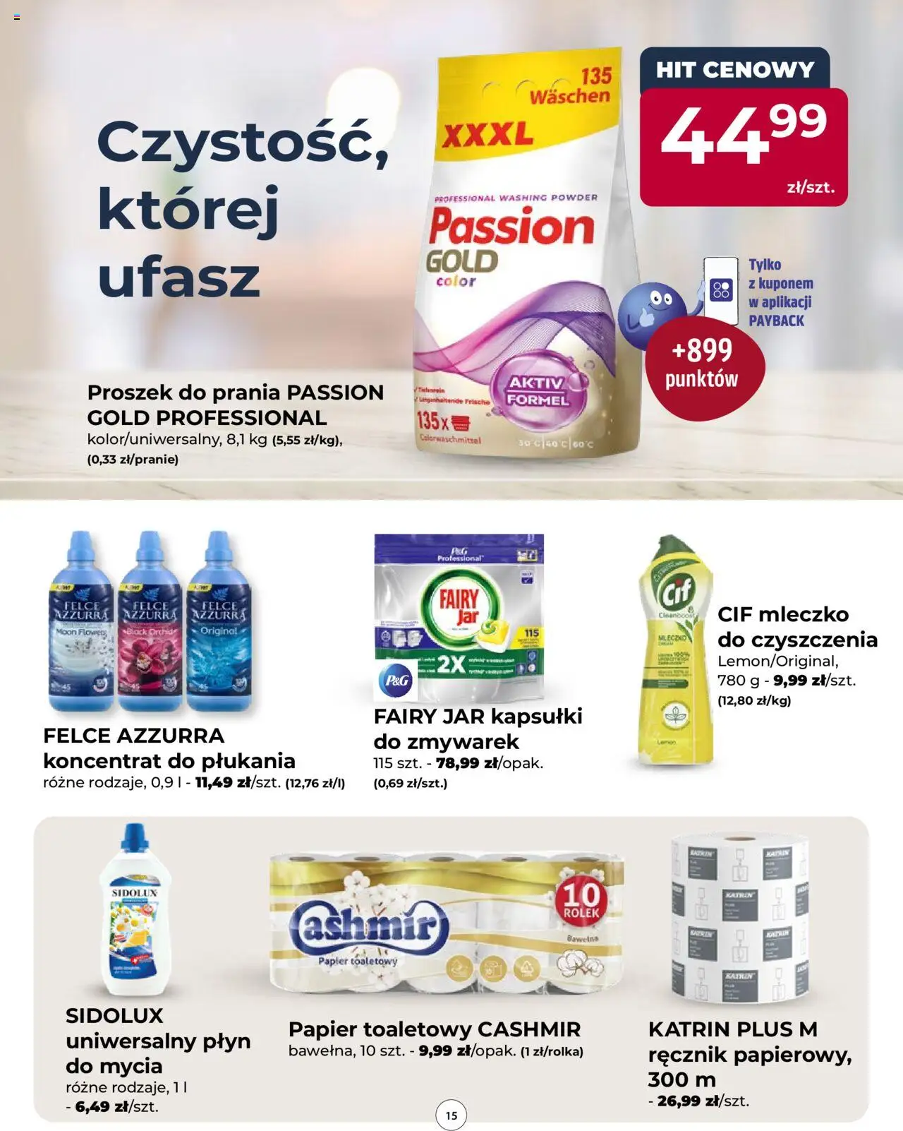Mrówka Gazetka od 11.09.2025 | Strona: 15 | Produkty: Papier toaletowy, Fairy, Proszek do prania