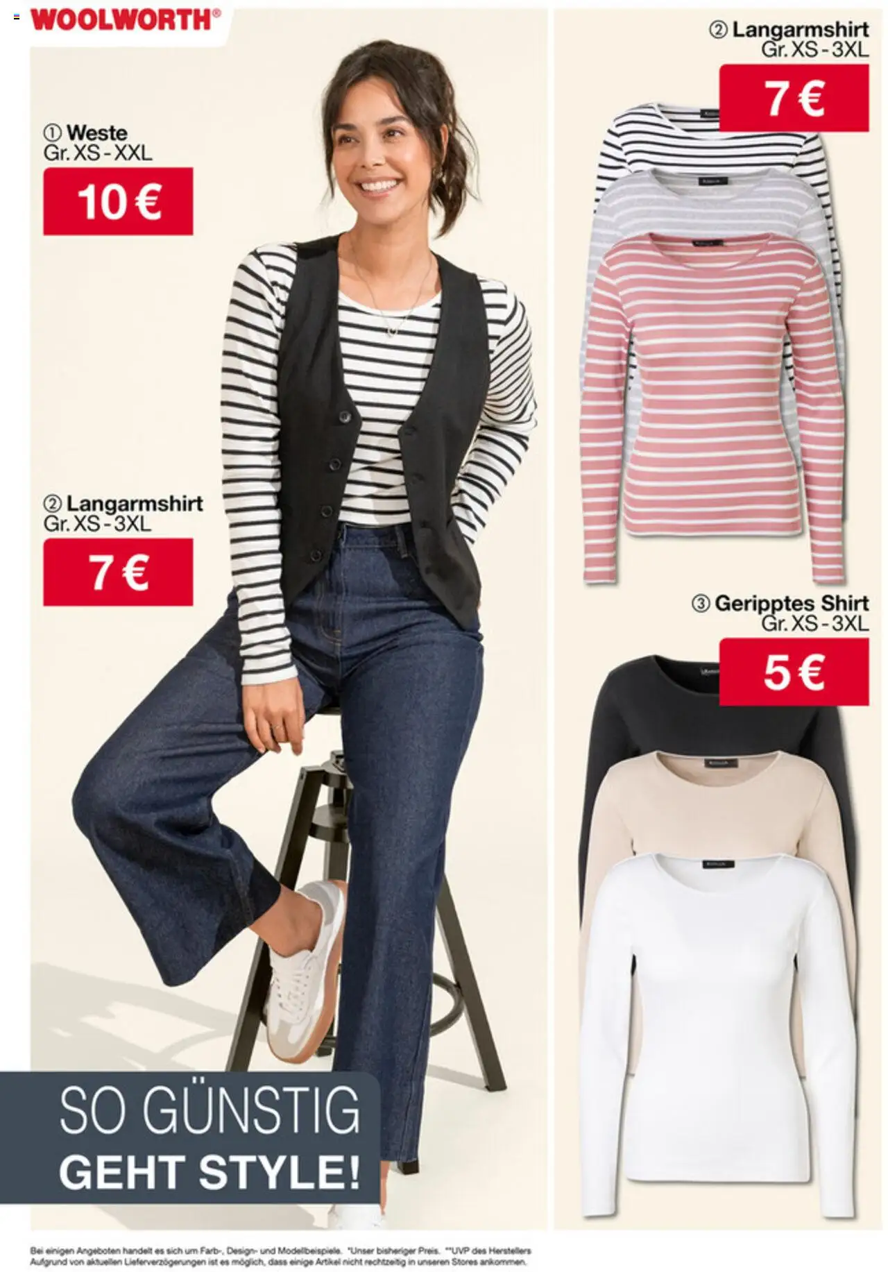 Woolworth Prospekt 	 – gültig ab 05.09.2025 | Seite: 4 | Produkte: Shirt, Langarmshirt, Weste