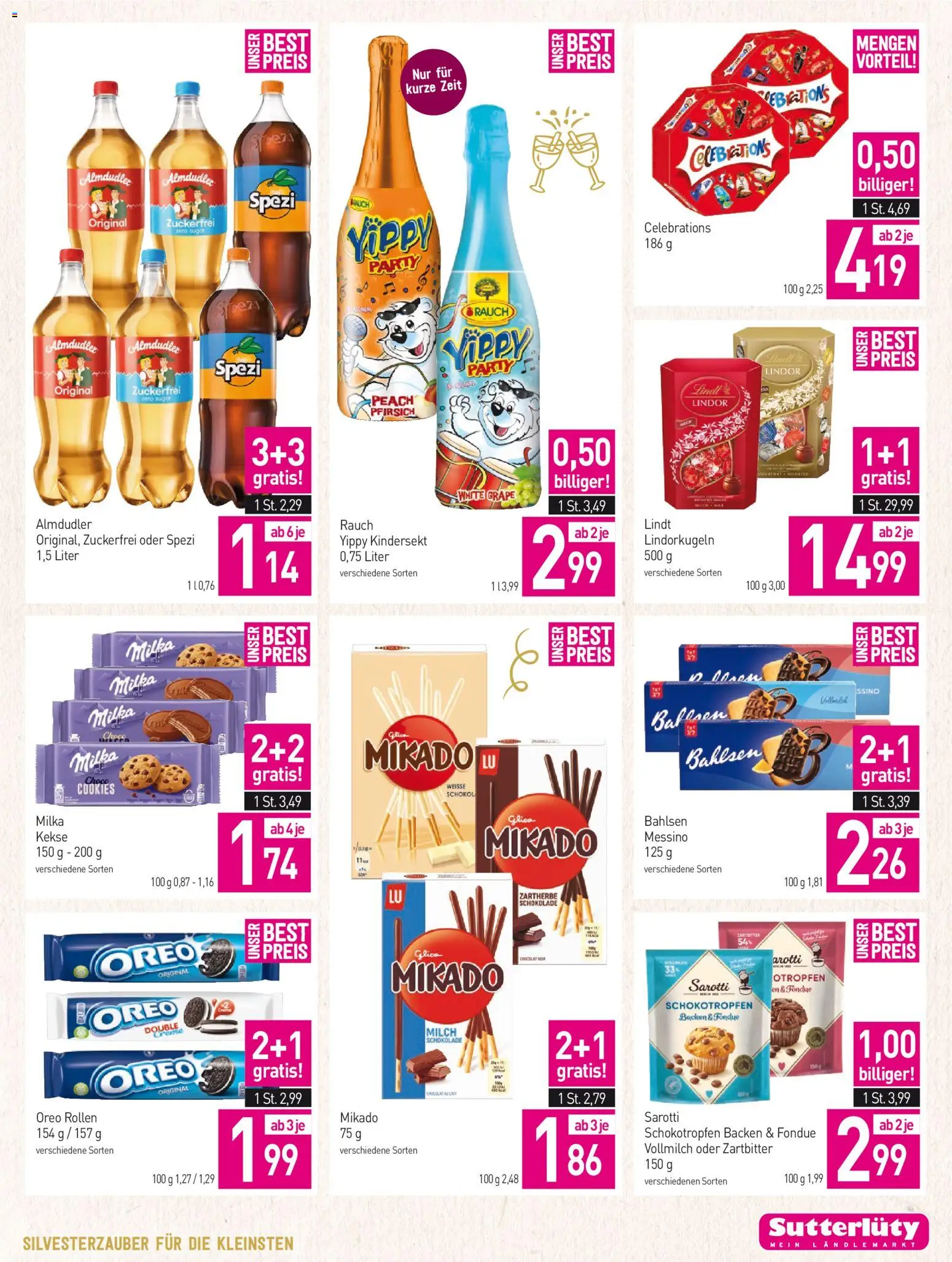 Sutterlüty Flugblatt gültig ab 27.12.2025 | Seite: 25 | Produkte: Kekse, Pfirsich, Milch, Schokolade