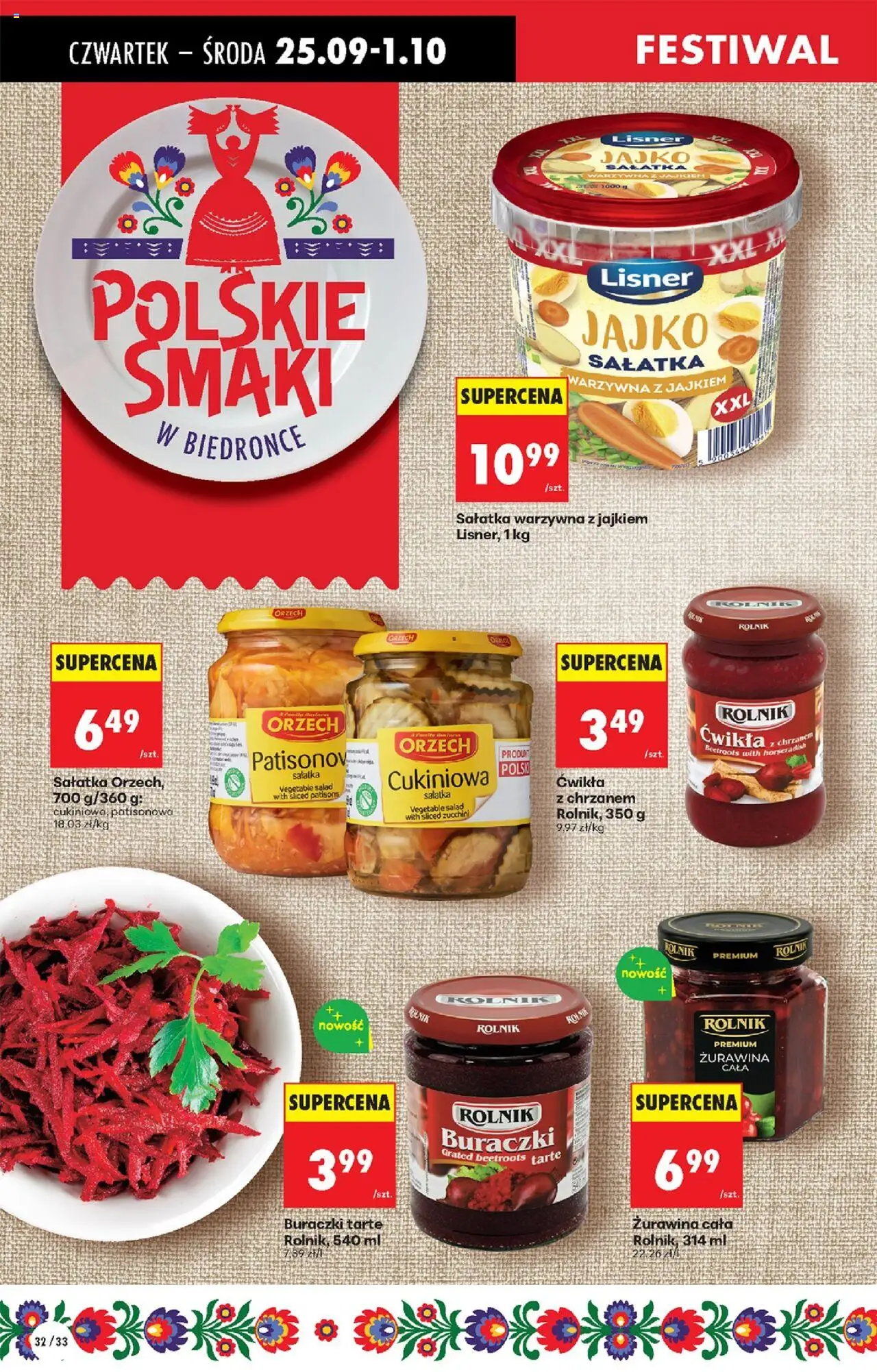 Biedronka gazetka - Oferta w tym tygodniu od 25.09.2025 | Strona: 38 | Produkty: Żurawina, Sałatka
