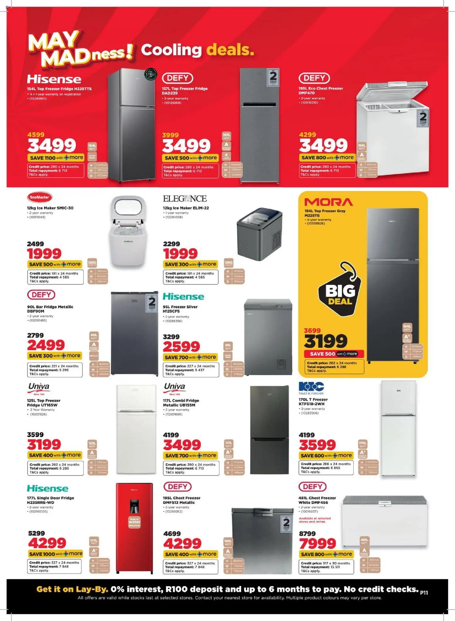 New HiFi Corp catalogue – valid from 29.04.2026 | Page: 11 | Products: Freezer fridge, Fridge, Chest freezer, Water