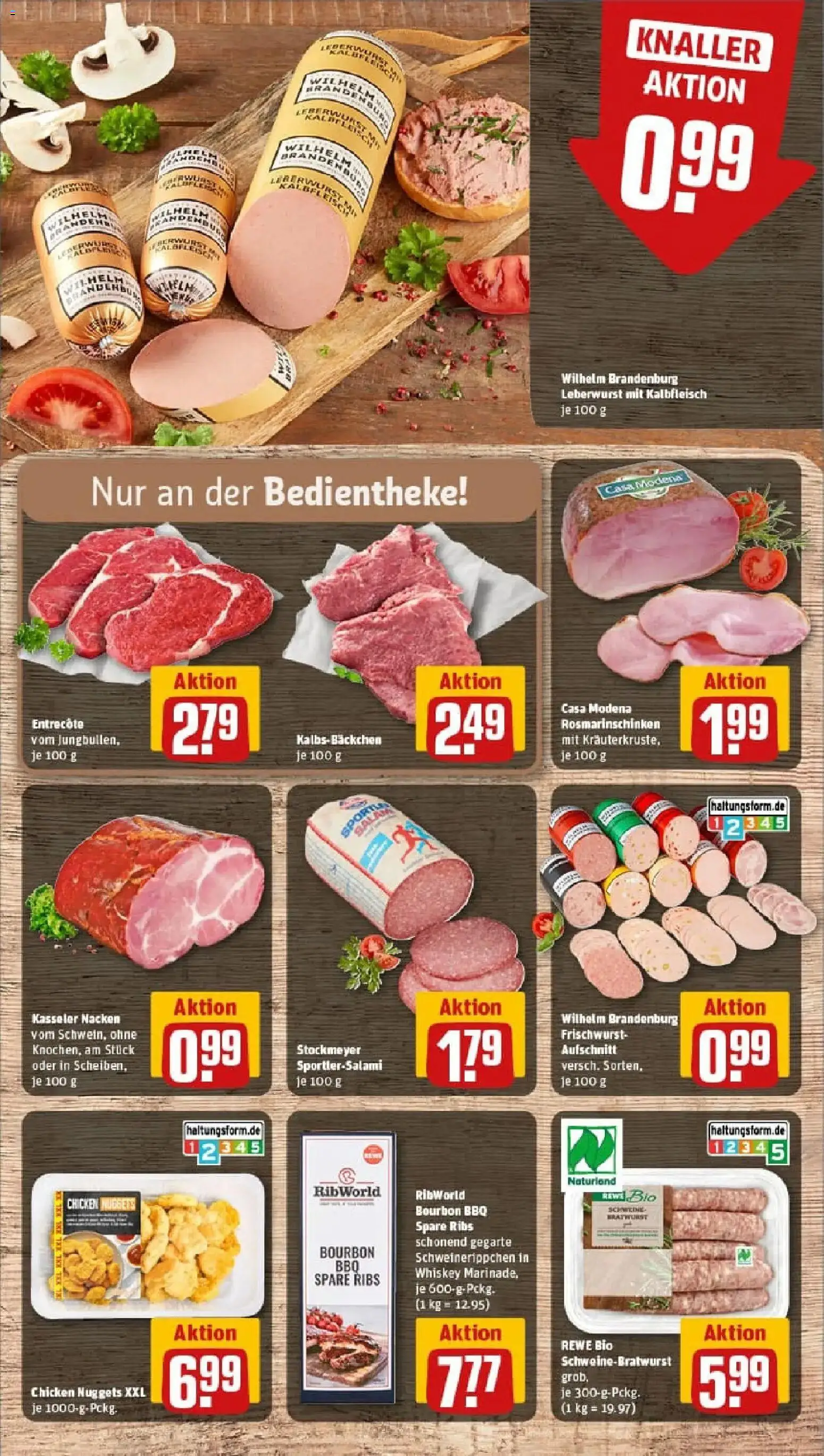 Rewe prospekt Marburg	 – gültig ab 02.11.2025 | Seite: 8 | Produkte: Spare ribs, Entrecote, Kasseler nacken, Salami