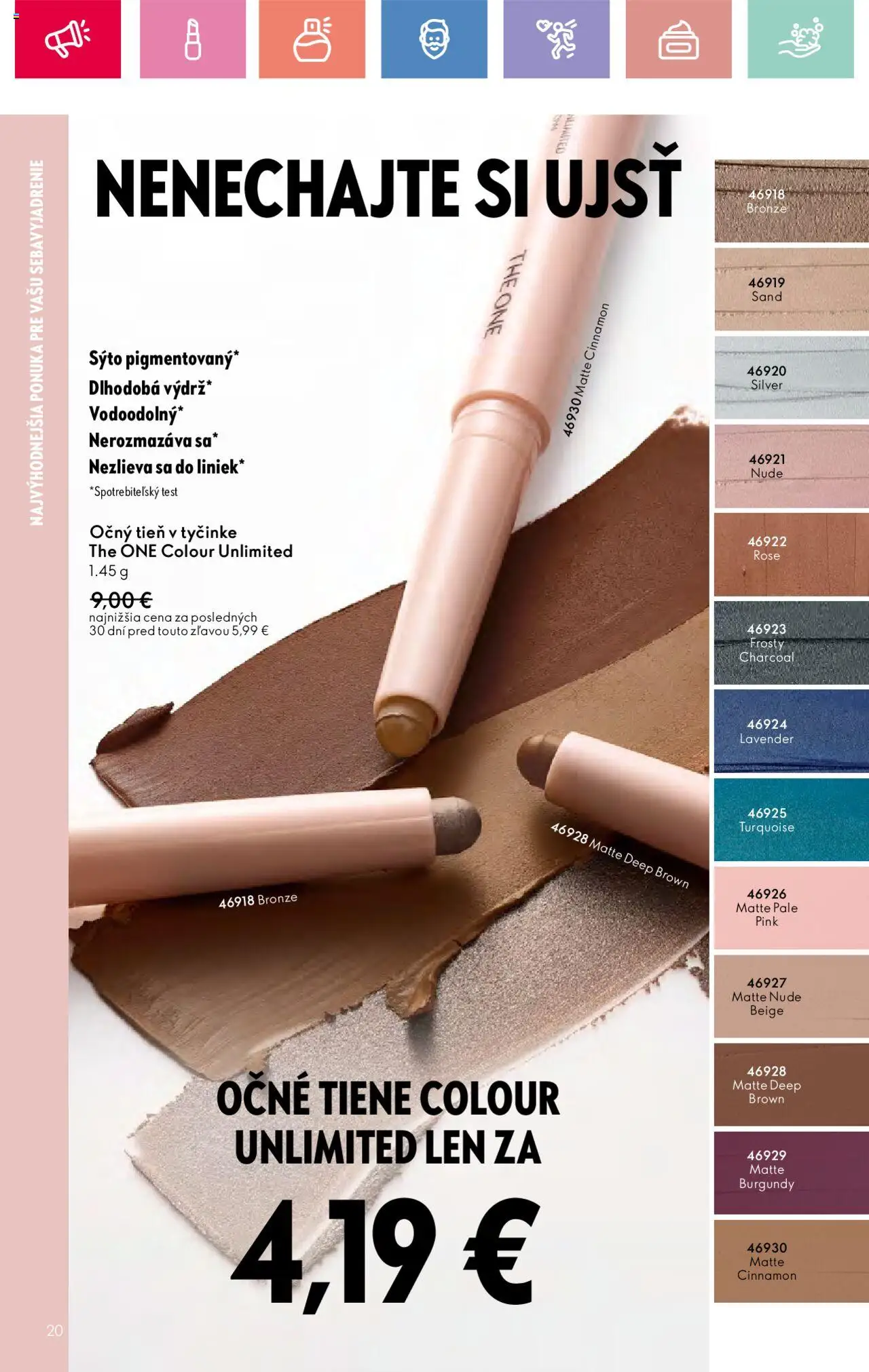 Katalóg Oriflame 12 2025 │ platný od 17.08.2025 | Strana: 20 | Produkty: Očné tiene