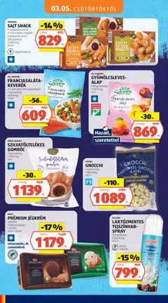 Aldi akciós újság - amely érvényes a következő dátumtól: 05.03.2026 | Oldal: 14 | Termékek: Mozzarella, Jalapenos, Zöldségkeverék, Gnocchi