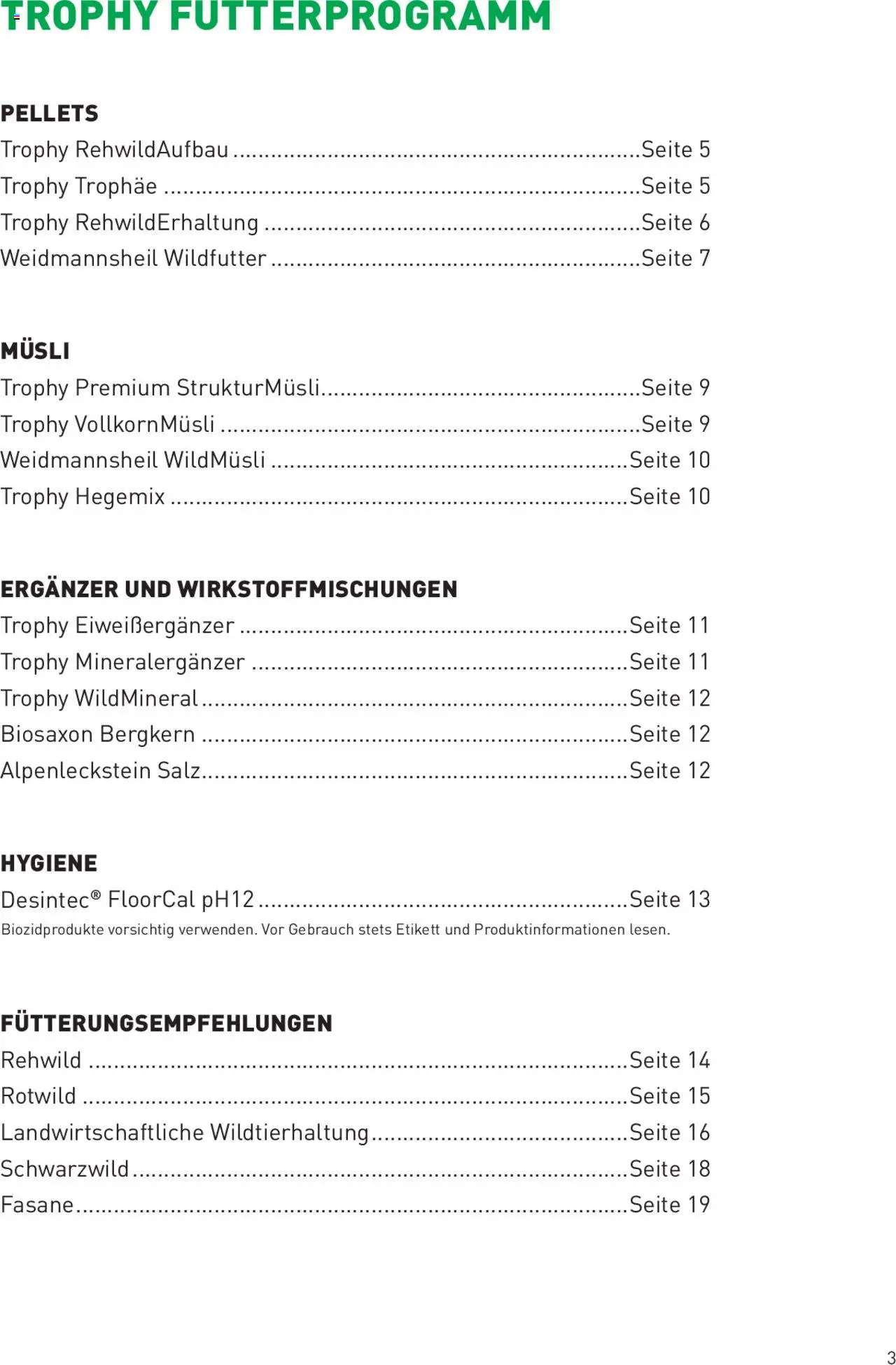 Lagerhaus Trophy Wildfutter gültig ab 29.08.2024 | Seite: 3 | Produkte: Salz