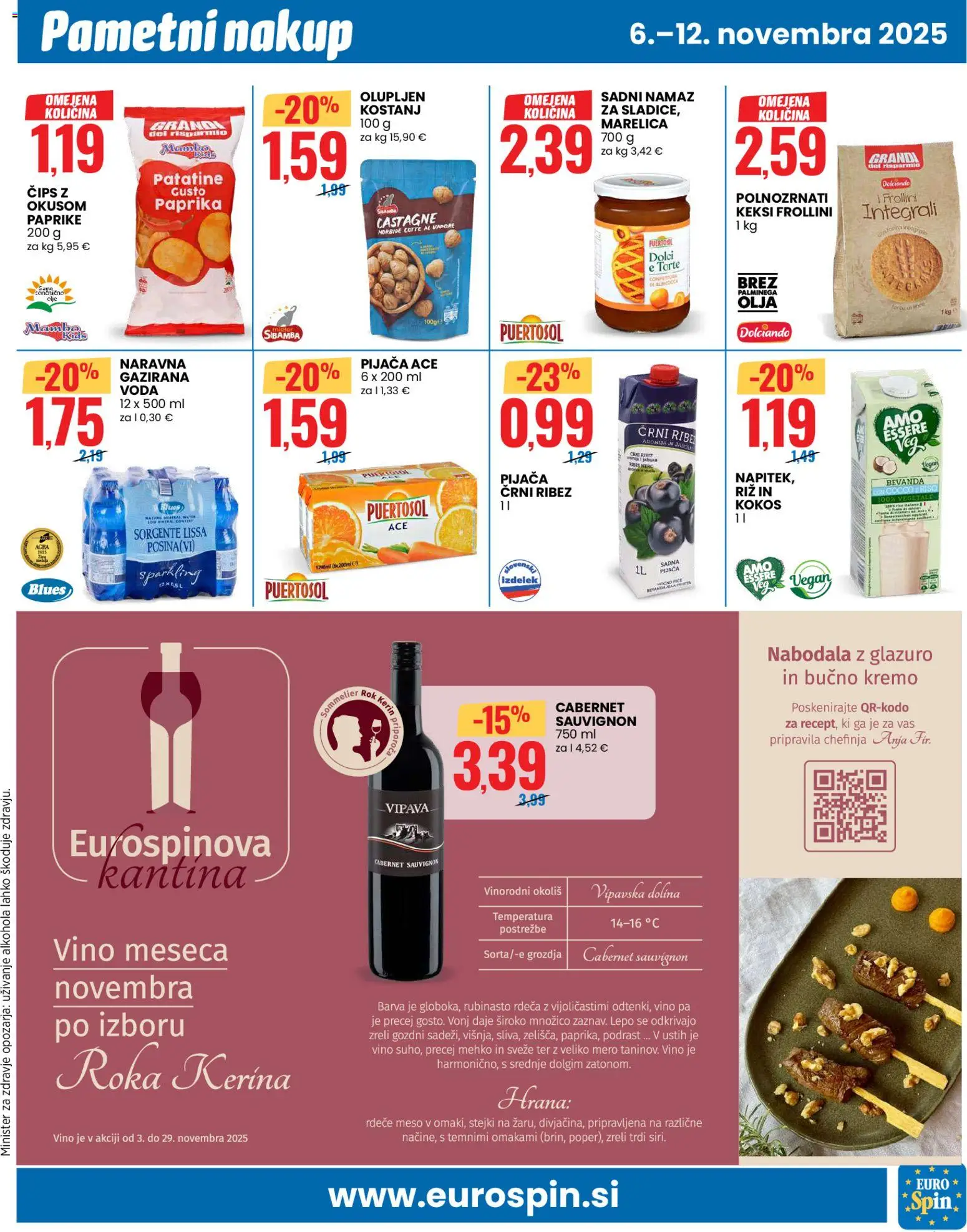 Novi Eurospin katalog ponudbe – veljaven od 06.11.2025 | Stran: 7 | Izdelki: Paprika, Riz, Cips, Voda