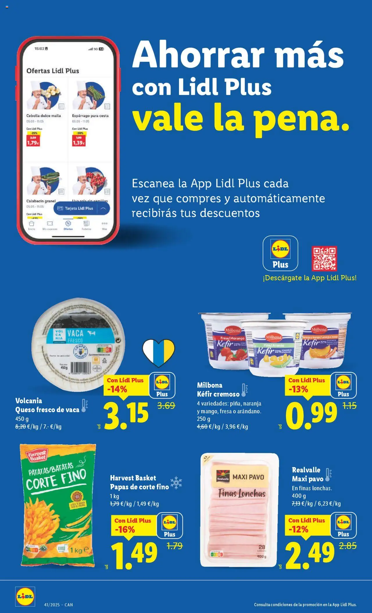 Lidl - Canarias │ válido desde el 06.10.2025 | Página: 20 | Productos: Queso, Queso fresco, Παγωμένο τσάι, Cesta