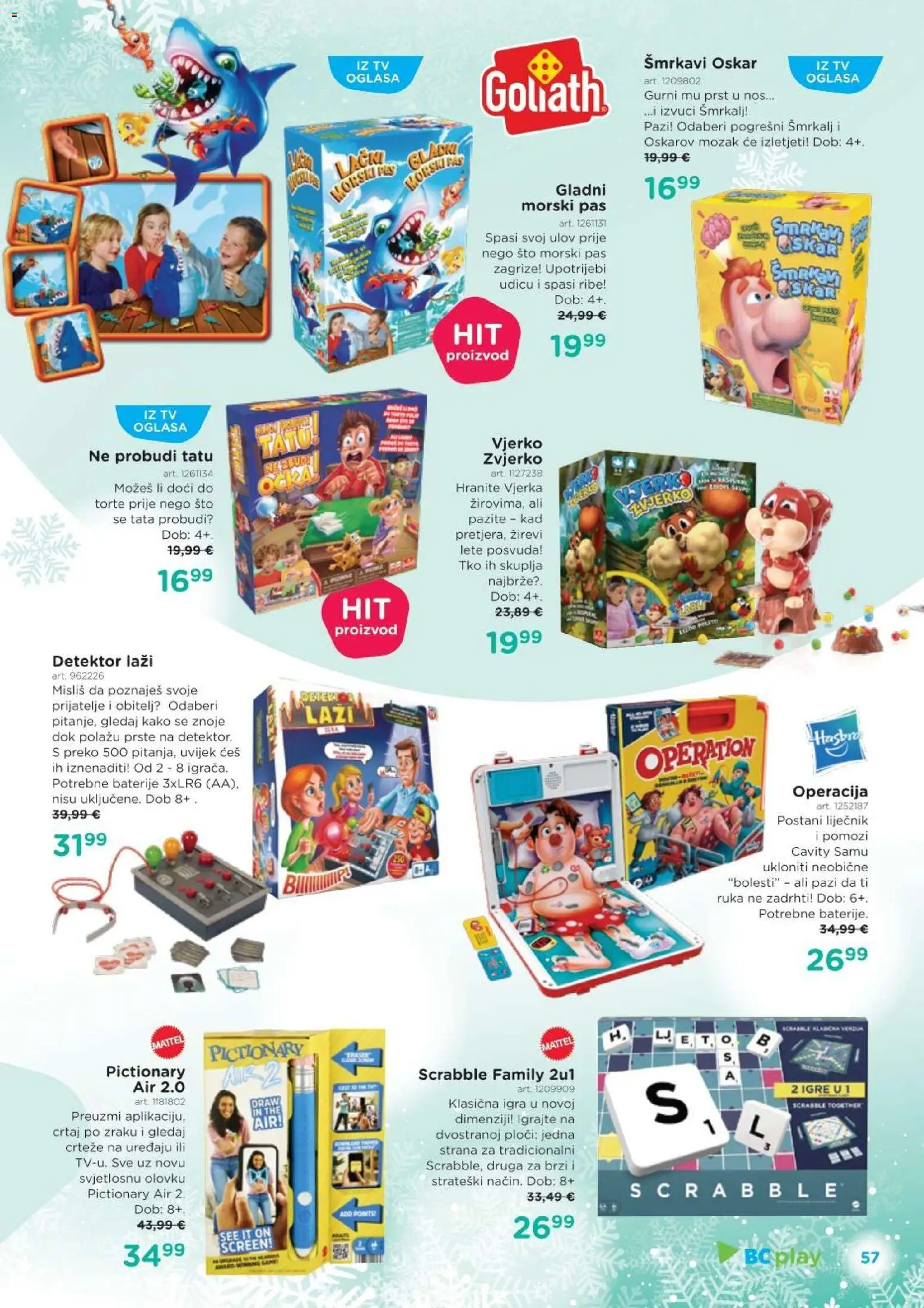 Baby Center katalog | vrijedi od 03.12.2025 | Stranica: 57 | Proizvodi: Baterije, Tv, Igra