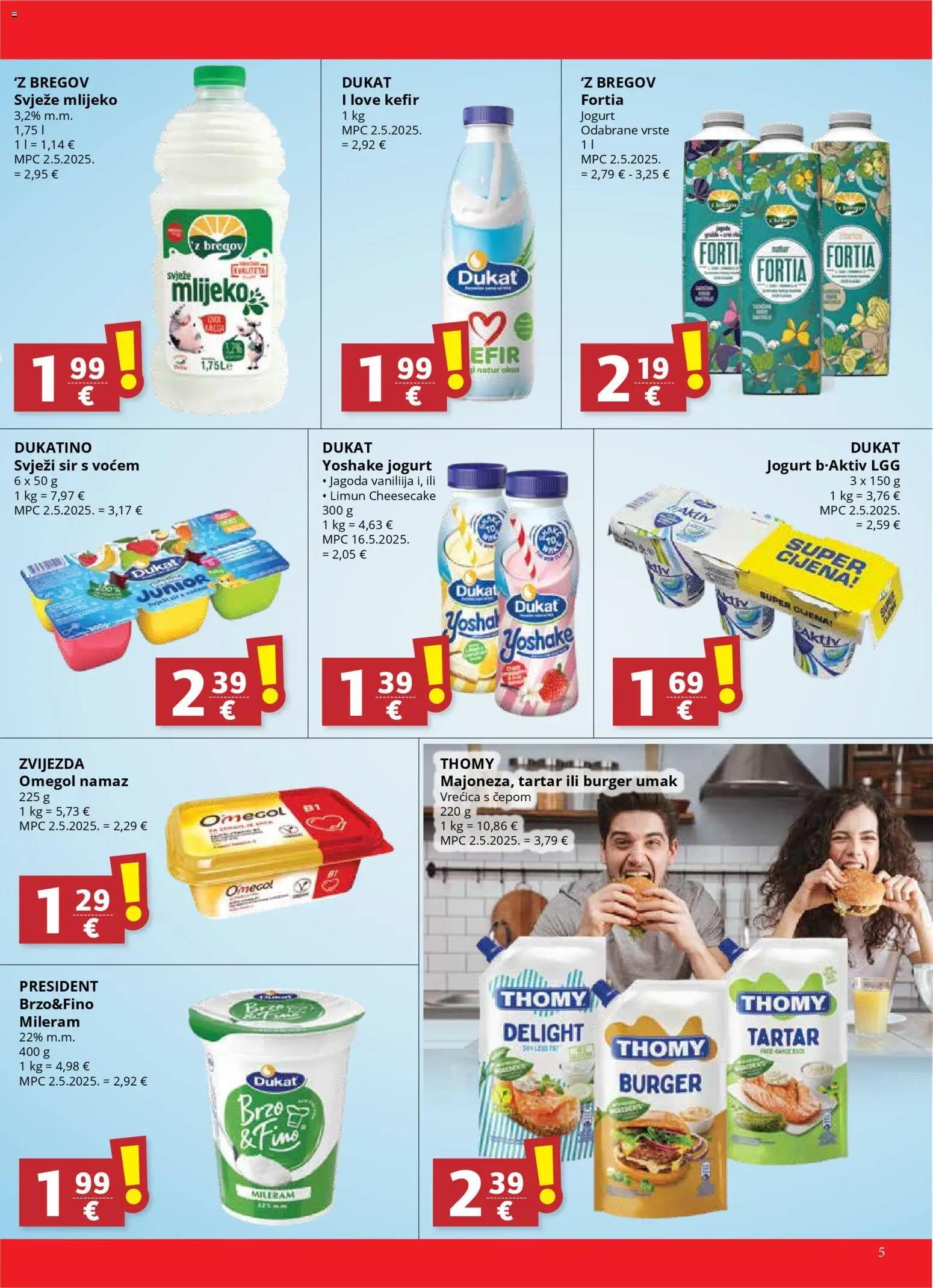 Ultra Gros katalog | vrijedi od 19.11.2025 | Stranica: 5 | Proizvodi: Mlijeko, Sir, Kefir, Namaz