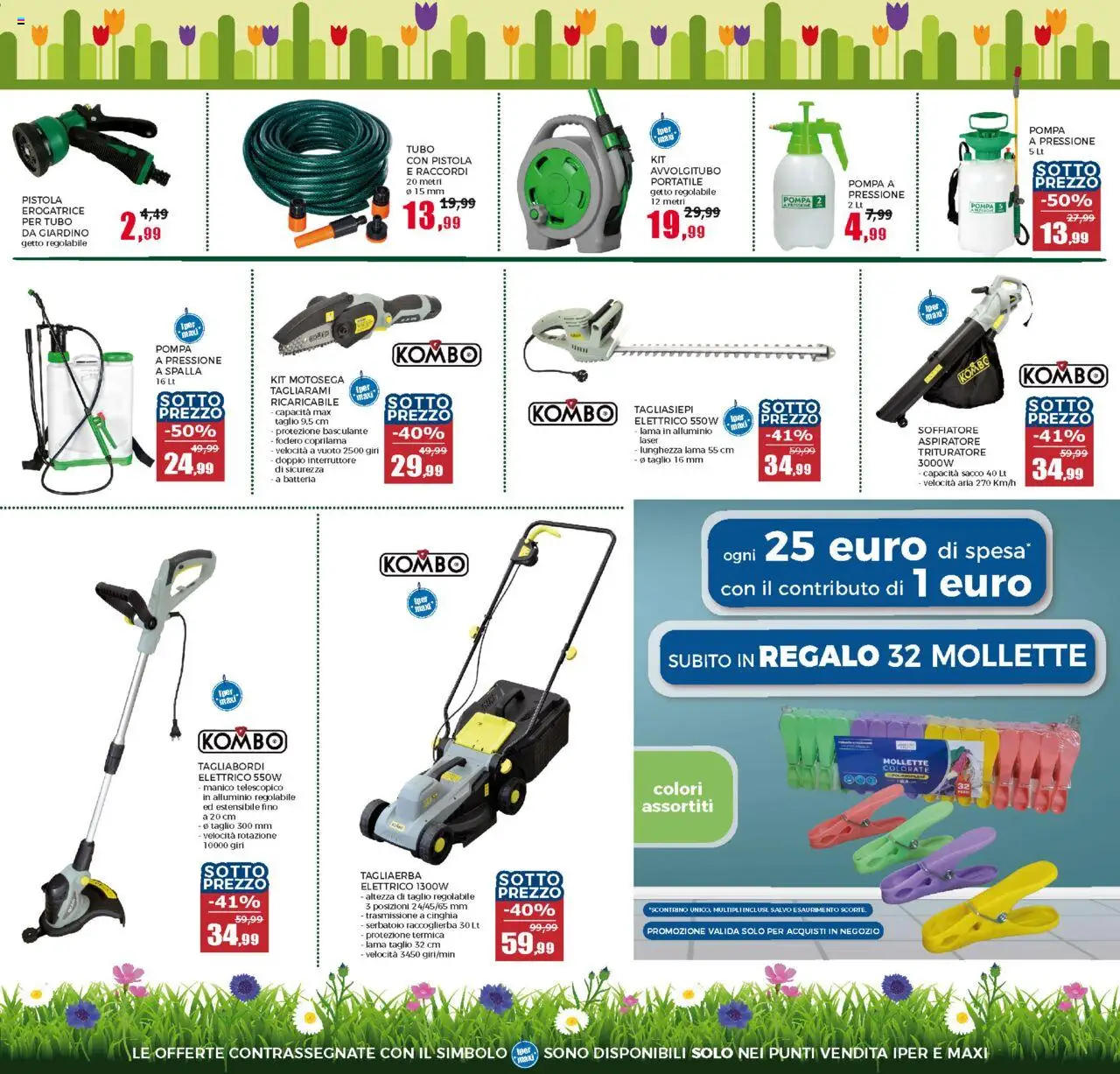 Volantino Happy Casa del 04.06.2025 | Pagina: 27 | Prodotti: Tagliasiepi, Motosega, Alluminio, Batteria