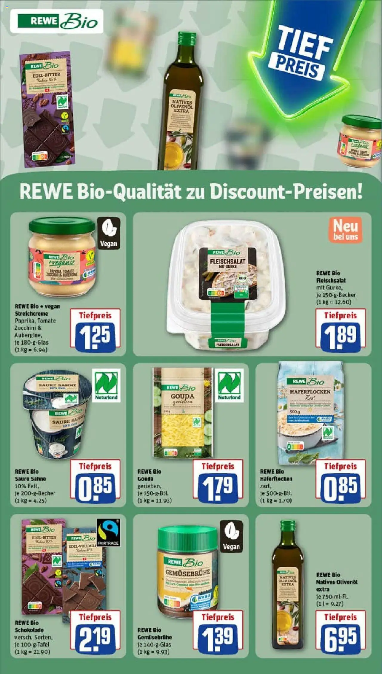 Rewe prospekt Düsseldorf / Bilk	 – gültig ab 13.10.2025 | Seite: 17 | Produkte: Gouda, Olivenol, Zucchini, Sahne