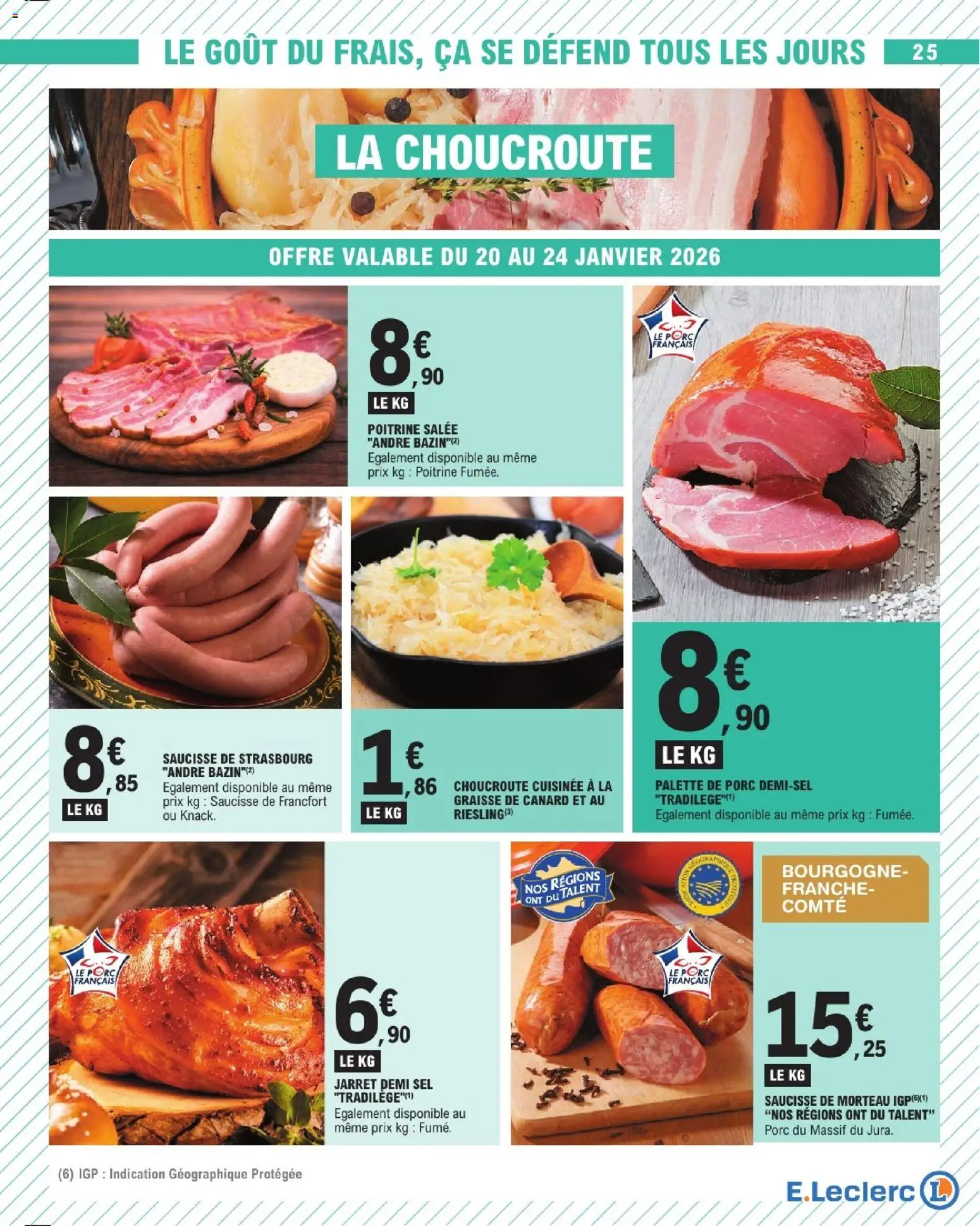 {H1} | Page: 25 | Produits: Graisse de canard, Saucisse, Porc, Palette de porc