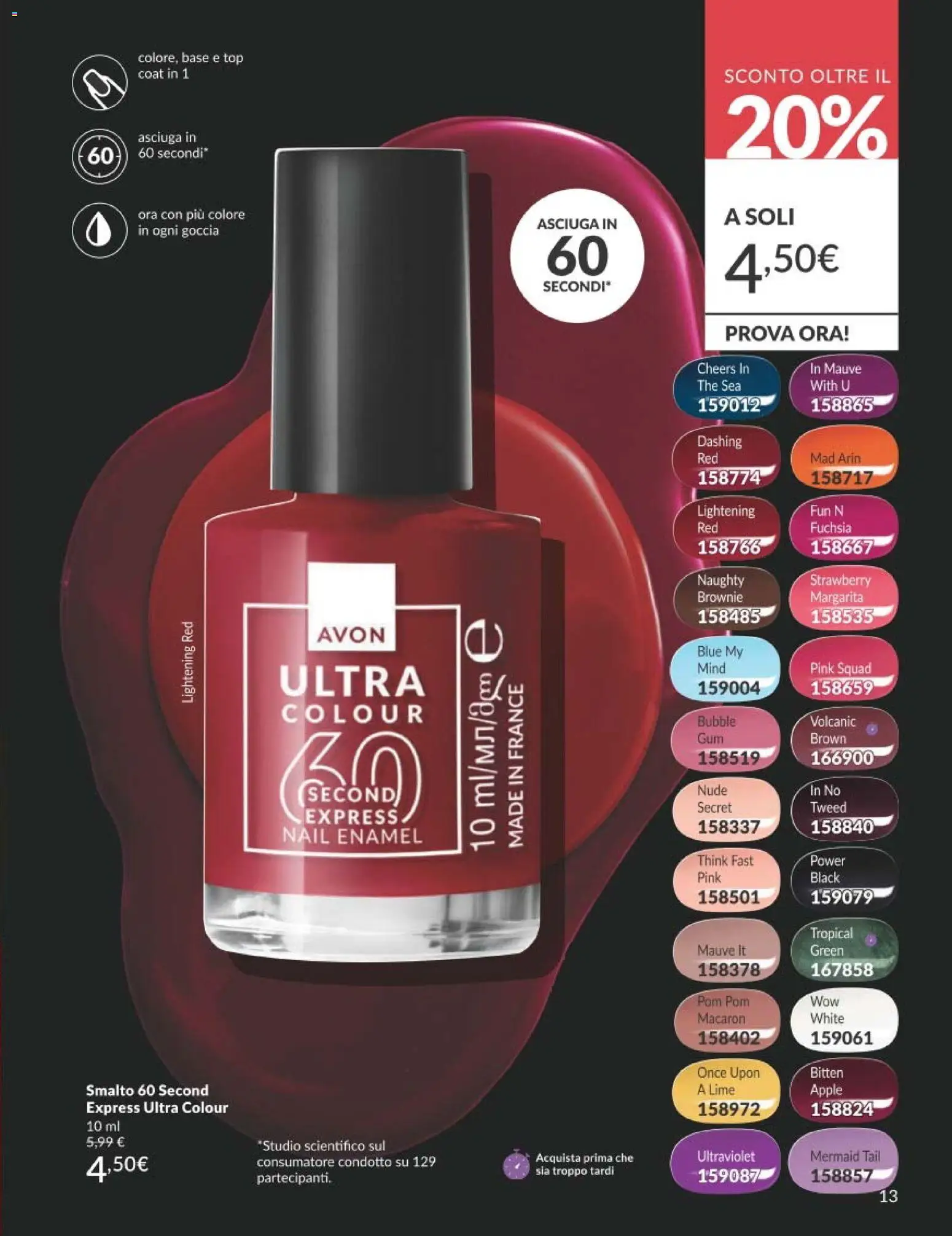 Volantino Avon del 01.04.2026 | Pagina: 13 | Prodotti: Top, Lime, The