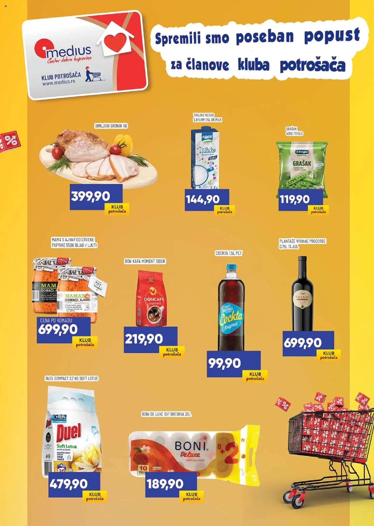 Medius katalog - važi od 24.03.2026 | Strana: 23 | Proizvode: Ajvar, Grašak, Mleko, Breskva