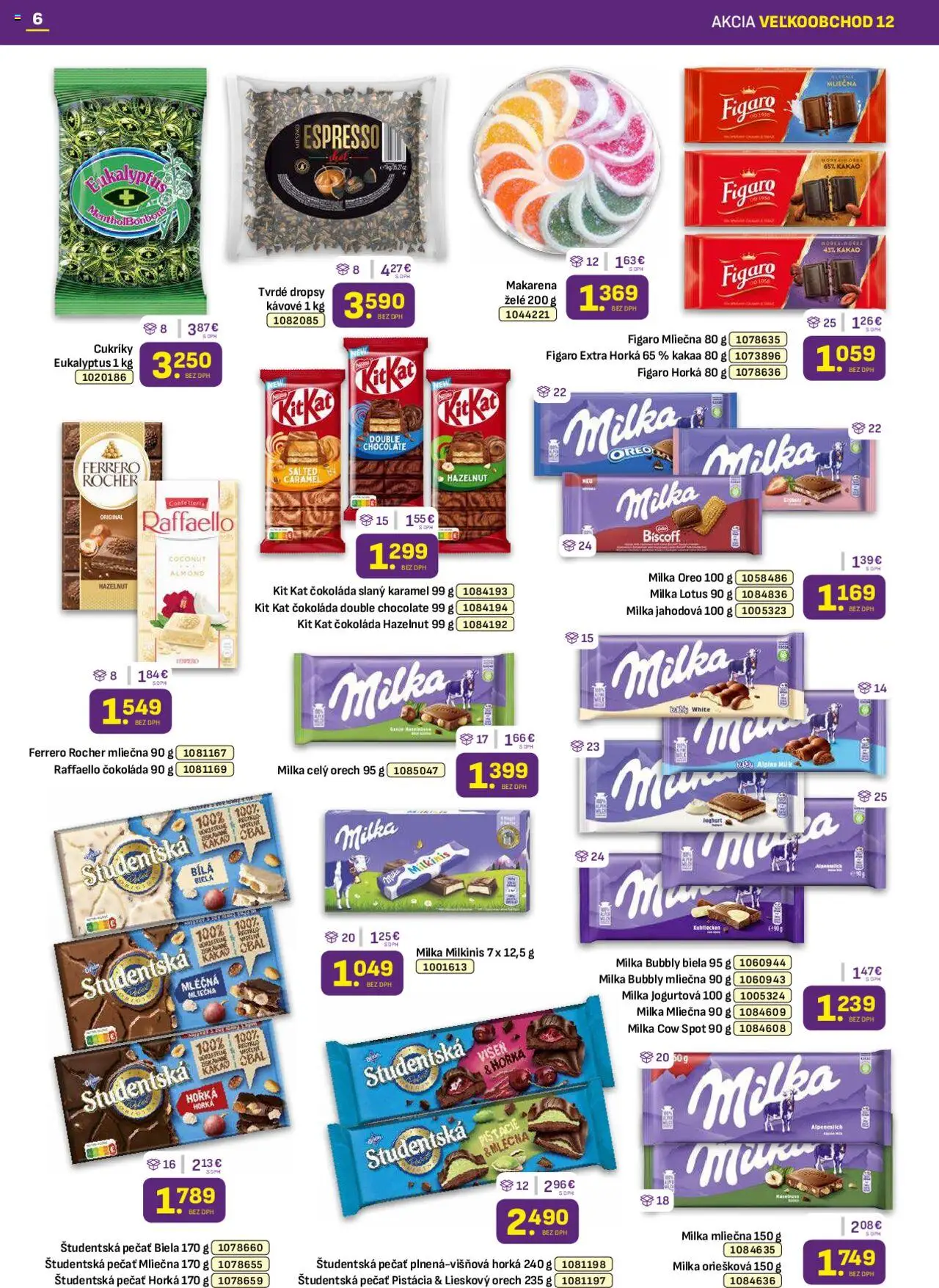 Libex leták │ platný od 16.06.2025 | Strana: 6 | Produkty: Študentská pečať, Milka, Ferrero Rocher, Kakao