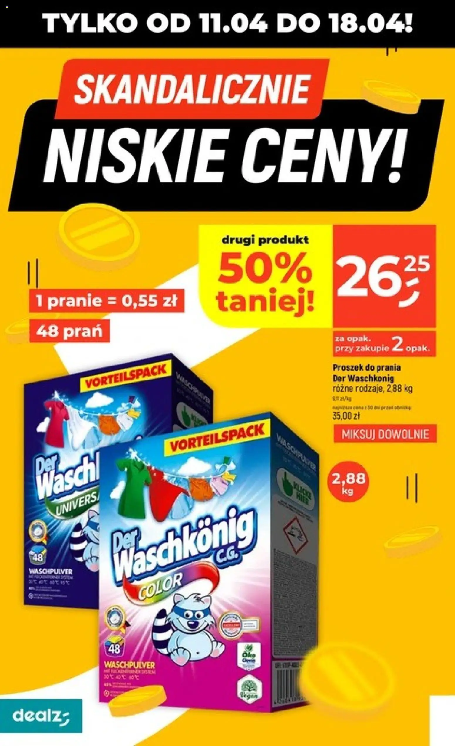 Dealz gazetka - Skandalicznie niskie ceny od 11.04.2026 | Strona: 10 | Produkty: Proszek do prania