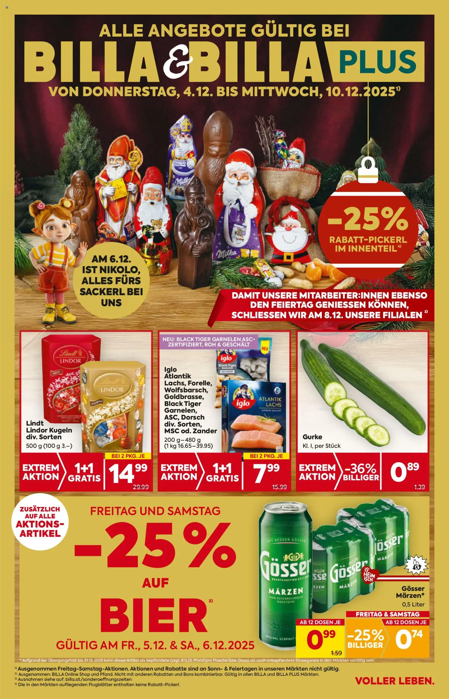 Billa Flugblatt gültig ab 04.12.2025 | Seite: 1