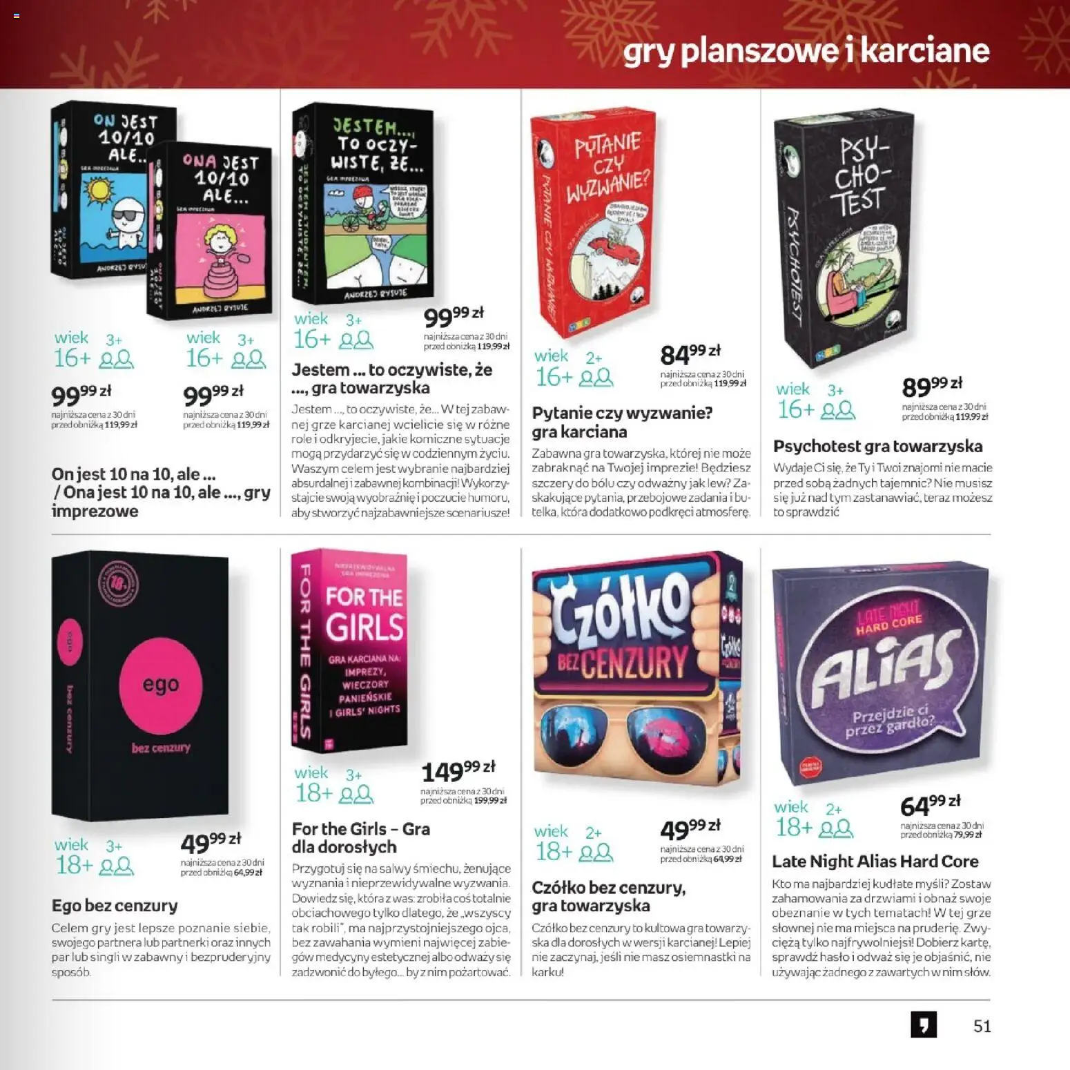 Empik promocje - Witaj w klubie znajdujących trafione prezenty dla każdego od 10.12.2025 | Strona: 51 | Produkty: Gra, Gry