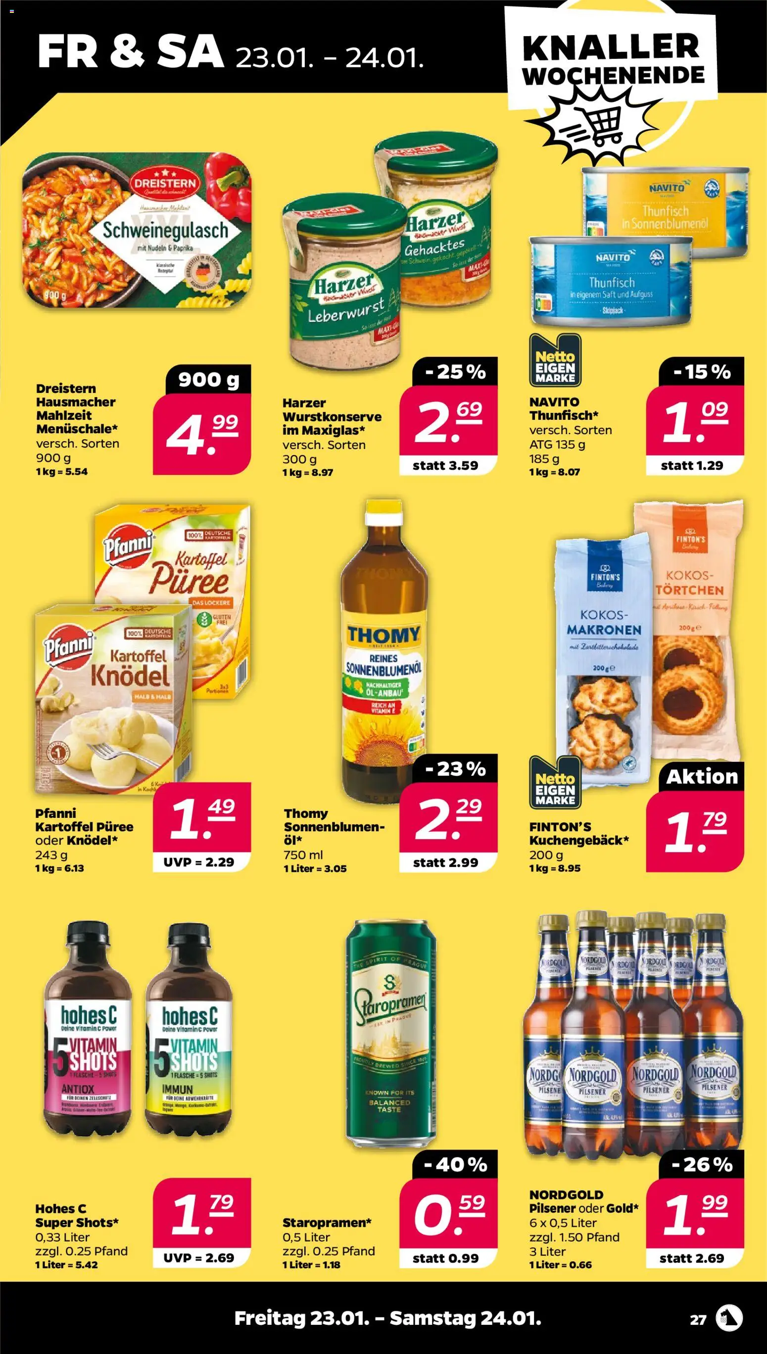 Netto Prospekt 	 – gültig ab 19.01.2026 | Seite: 29 | Produkte: Sonnenblumenol, Paprika, Hohes c, Nudeln