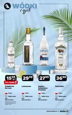 Netto gazetka - Mocna Kolekcja od 01.08.2025 | Strona: 17 | Produkty: Wódka Luksusowa, Żubrówka, Wódka