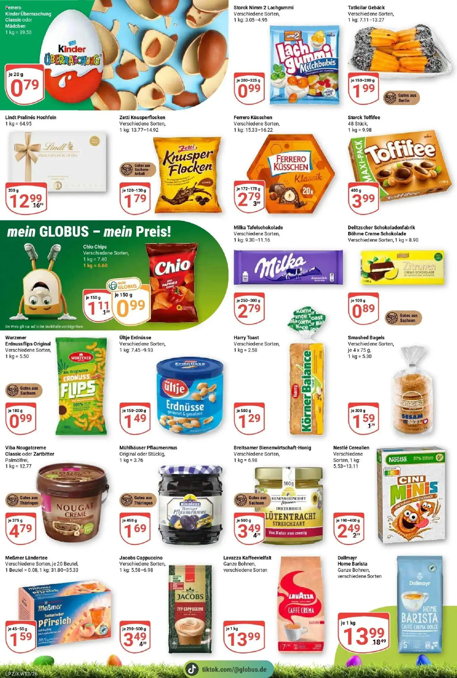 Globus prospekt Leipzig	 – gültig ab 23.03.2026 | Seite: 4 | Produkte: Schokolade, Milka, Lindt, Zitronen