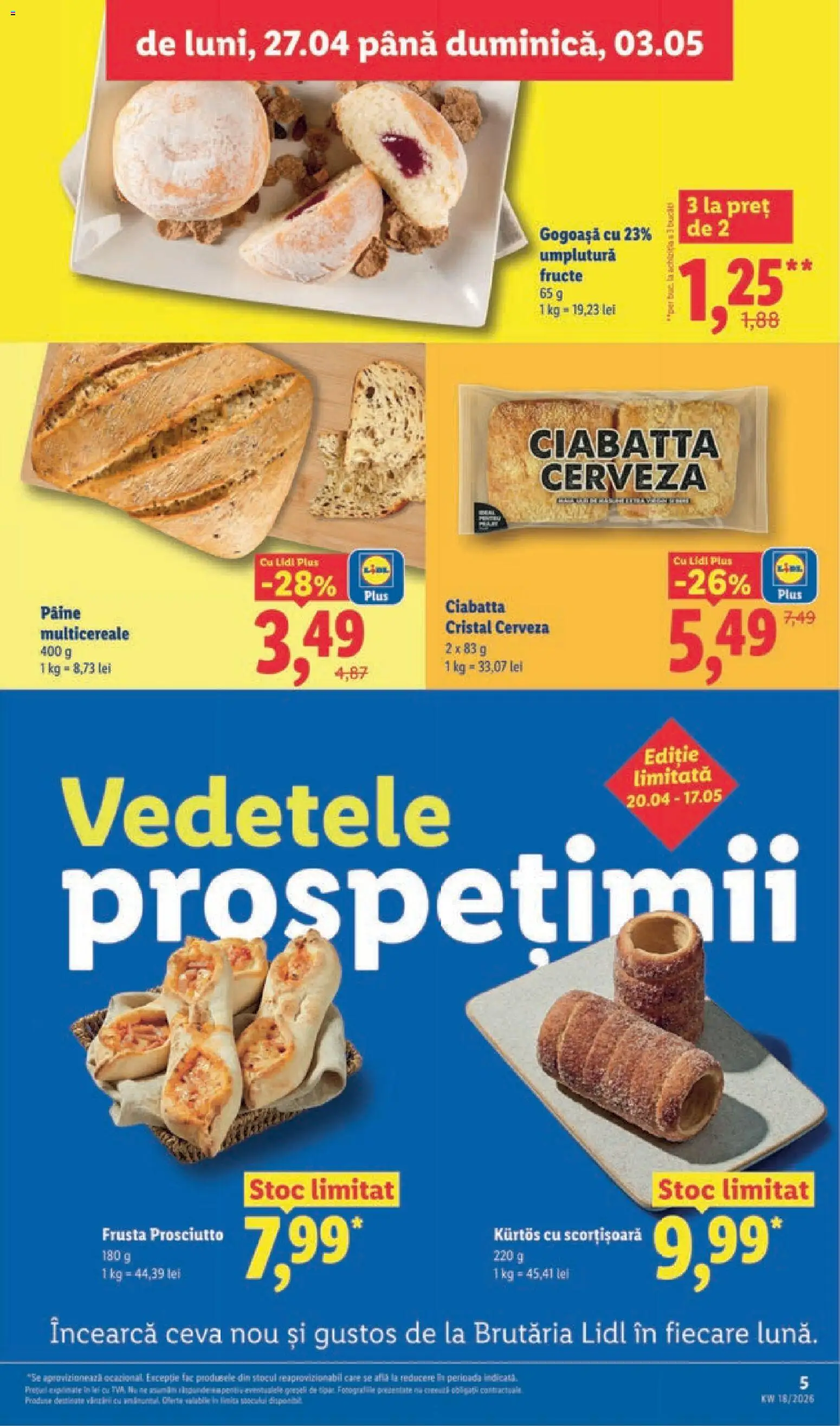 Noul catalog Lidl – valabil de la 27.04.2026 | Pagină: 5 | Produse: Divan, Pâine, Fructe