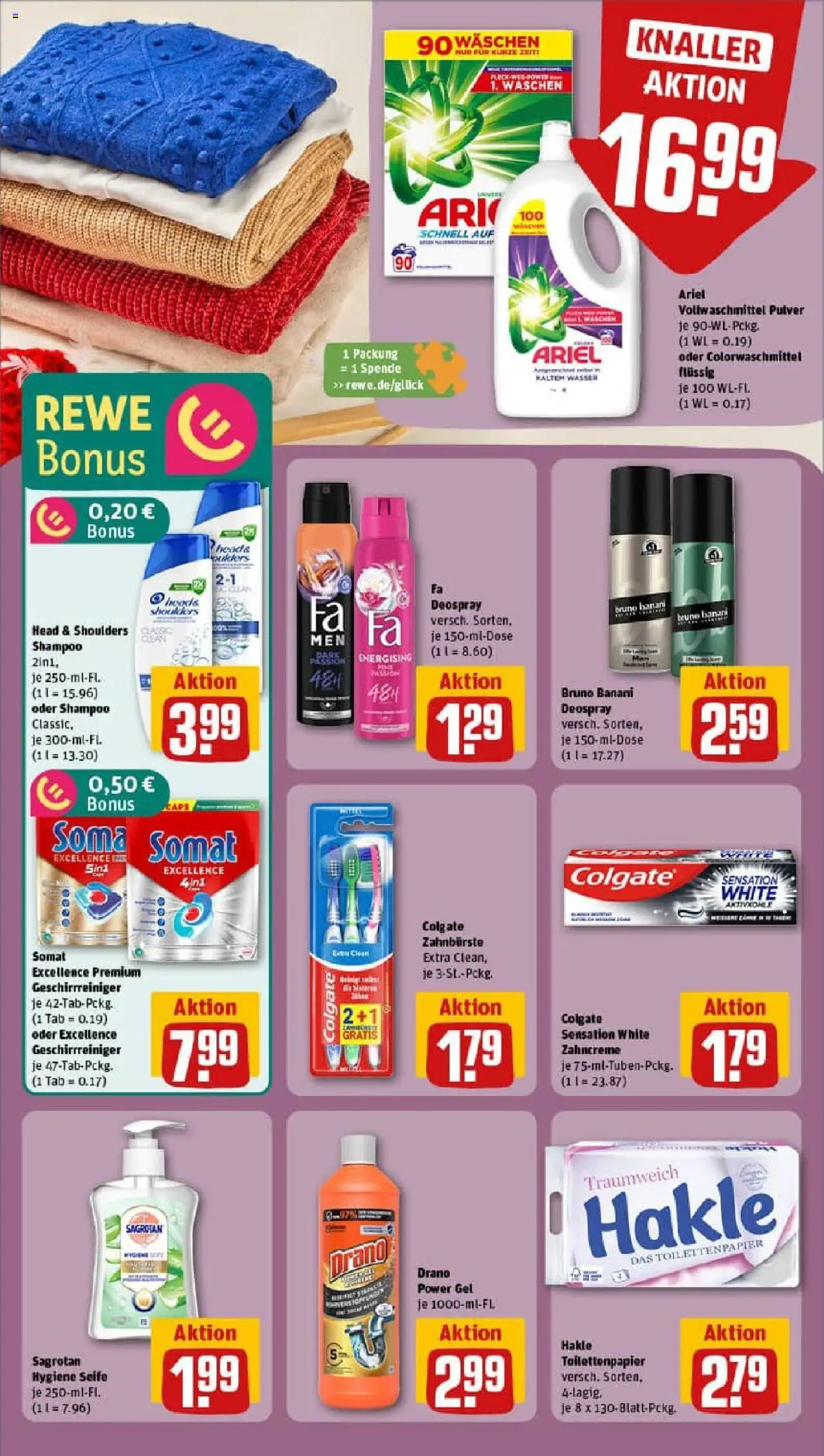 Rewe prospekt Jork	 – gültig ab 01.09.2025 | Seite: 28 | Produkte: Ariel, Zahnbürste, Wasser, Toilettenpapier