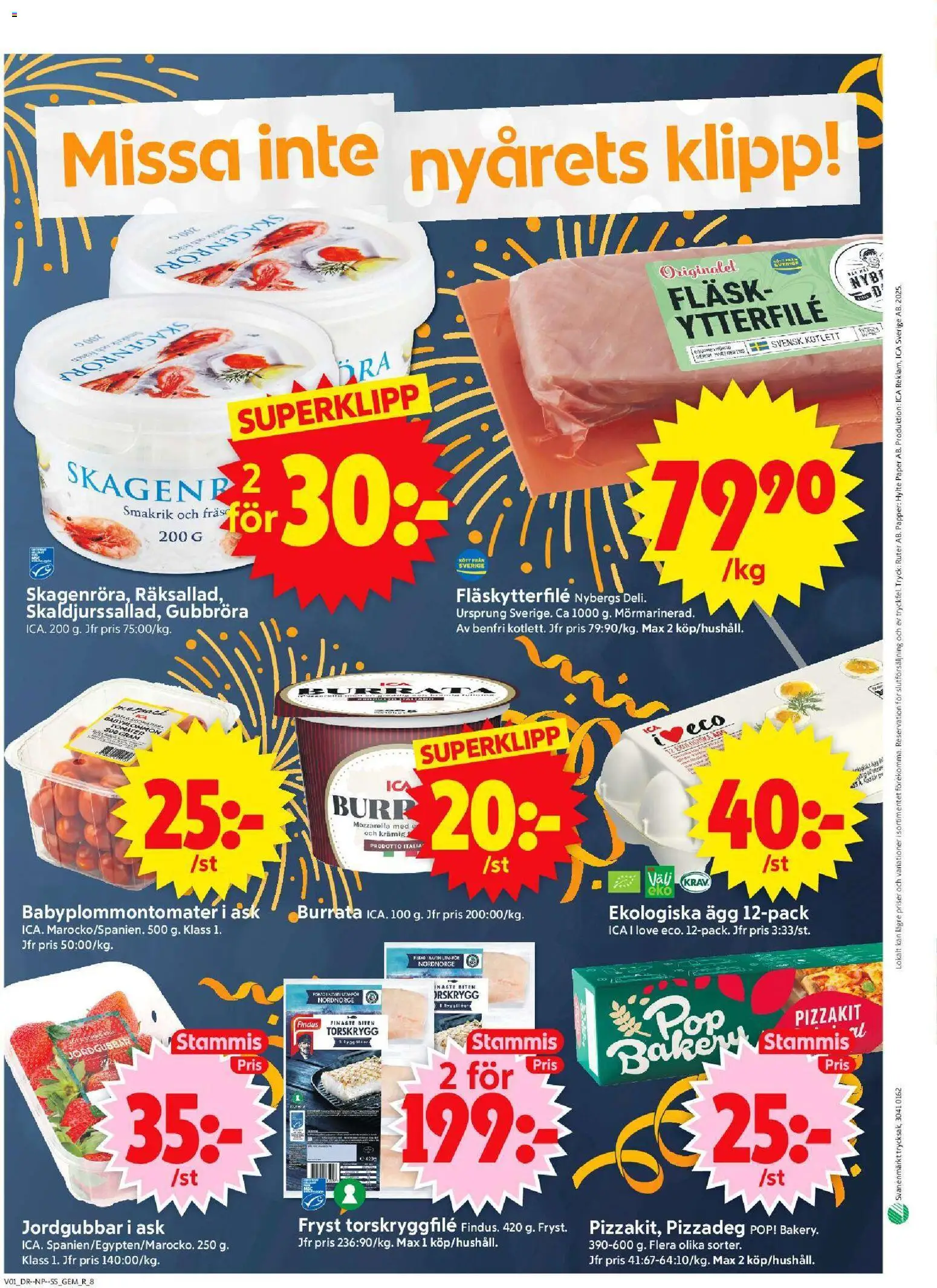 ICA Supermarket reklamblad aktuell från 30.12.2025 | Sida: 10 | Produkter: Fläskytterfilé, Tomater, Papper, Fräs