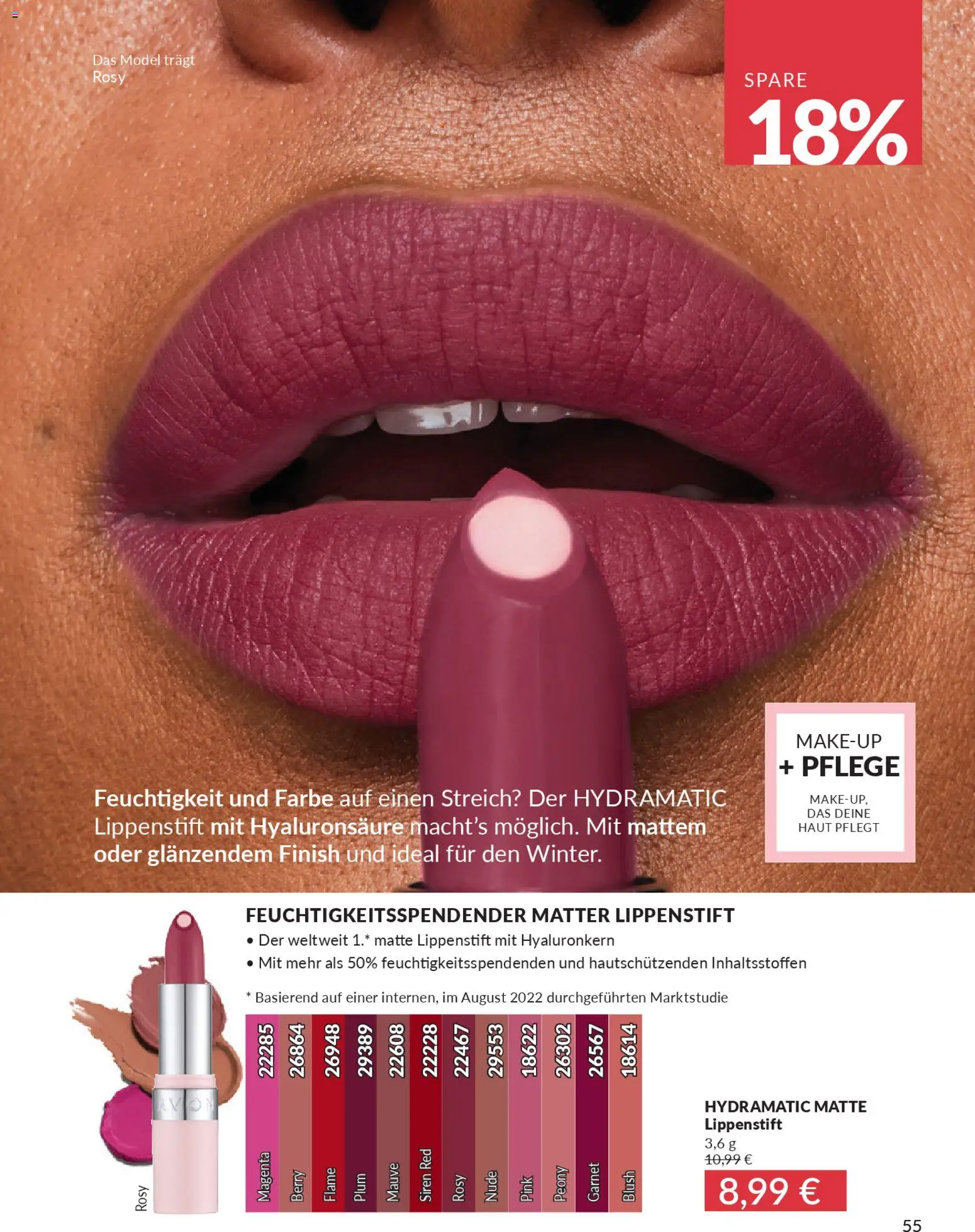 AVON Katalog Januar 2026 – gültig ab 01.01.2026 | Seite: 57 | Produkte: Lippenstift, Finish, Blush