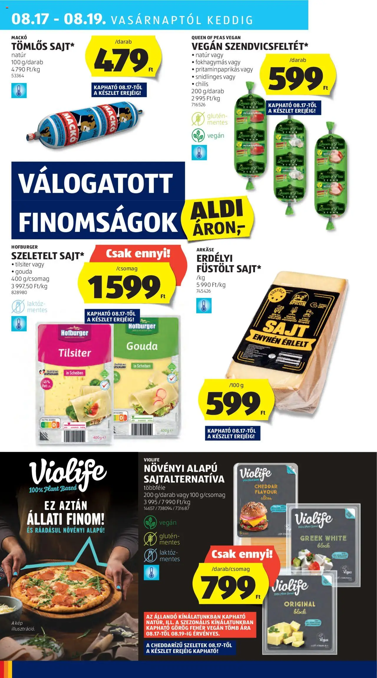 Aldi akciós ujság - amely érvényes a következő dátumtól: 14.08.2025 | Oldal: 34 | Termékek: Gouda, Sajt, Cheddar, Vegán