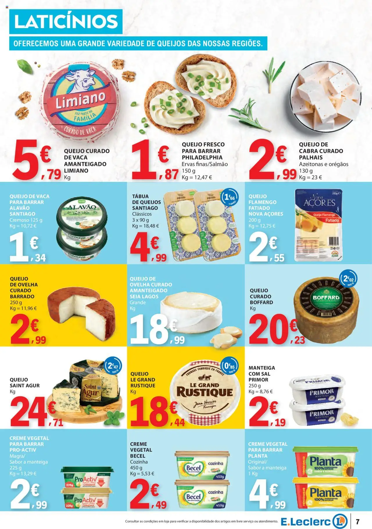 E.Leclerc folheto │ válido de 16.10.2025 | Página: 7 | Produtos: Tábua, Azeitonas, Sal, Manteiga