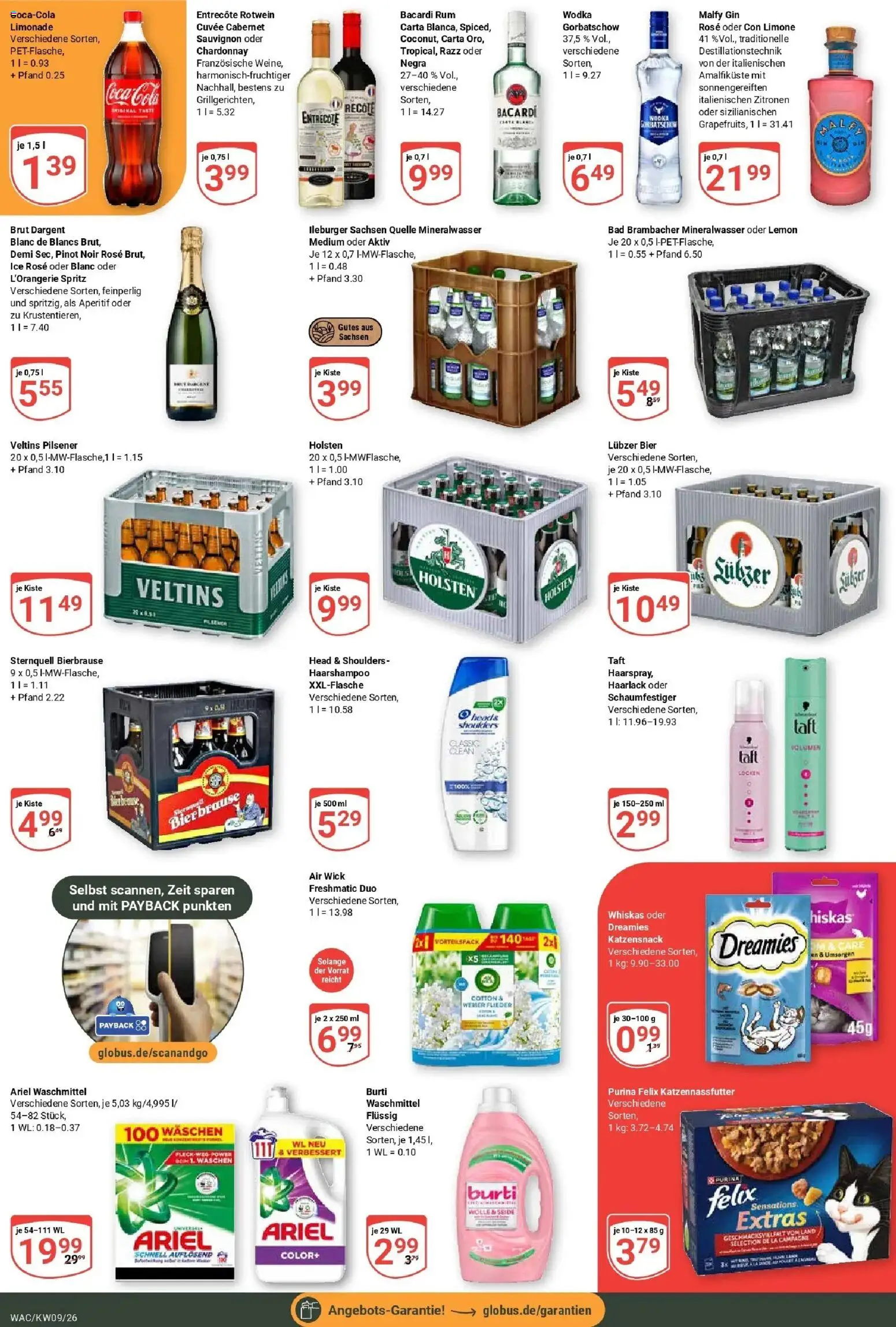 Globus Prospekt Markkleeberg – gültig ab 23.02.2026 | Seite: 3 | Produkte: Bacardi, Coca cola, Bad, Lubzer