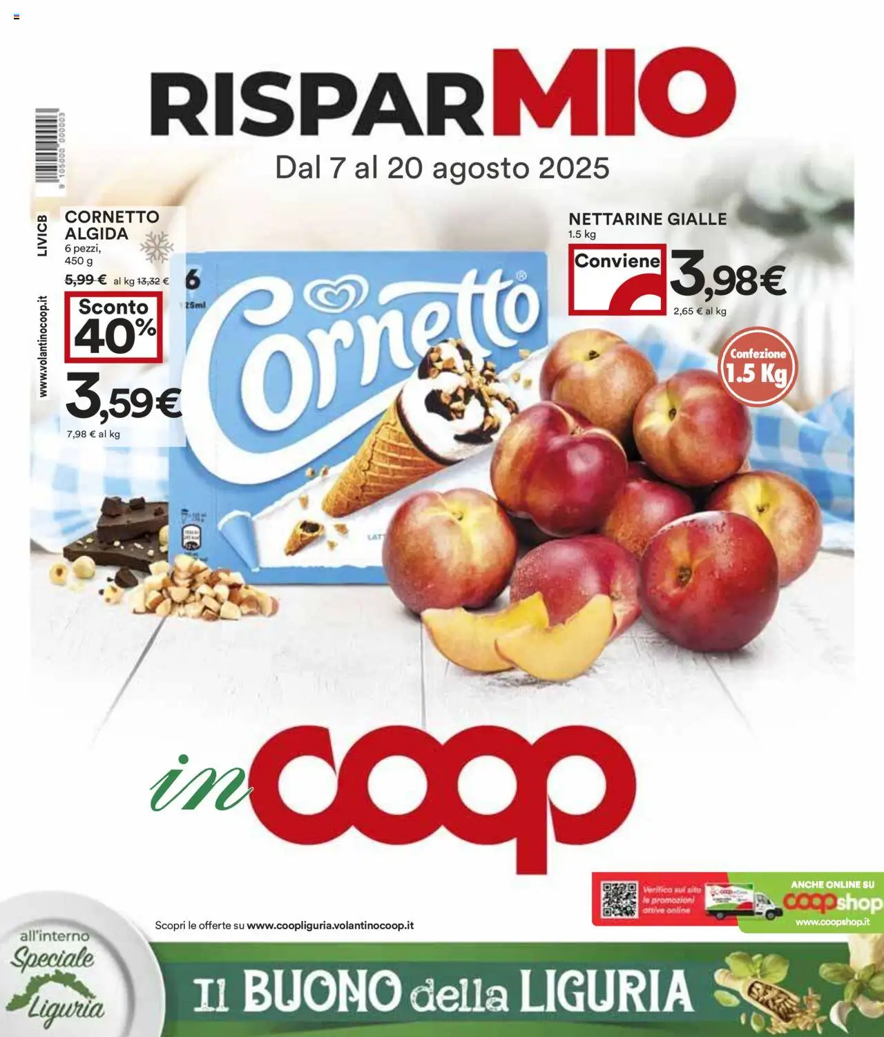 Volantino COOP del 07.08.2025 | Pagina: 1 | Prodotti: Cornetto