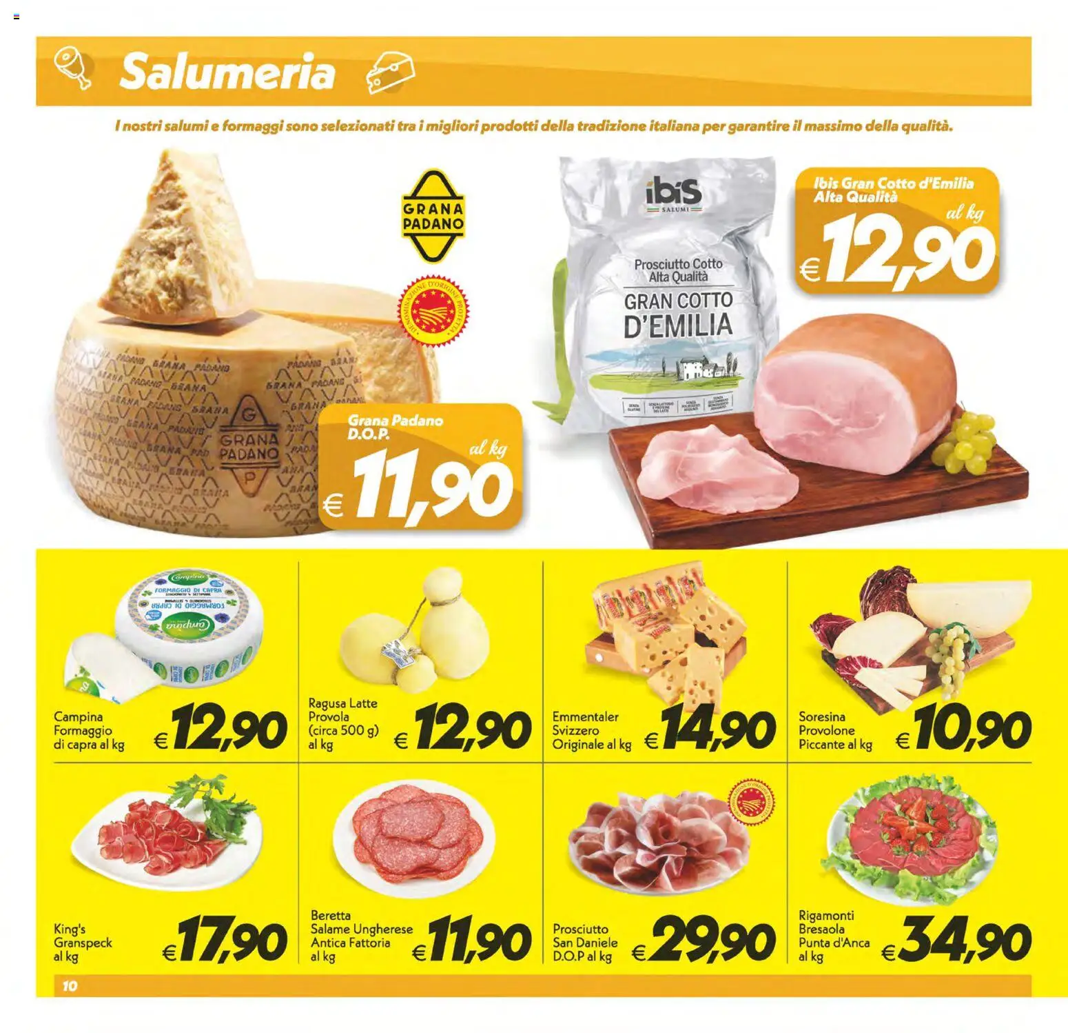 Volantino SuperConveniente del 28.04.2026 | Pagina: 10 | Prodotti: Salame, Bresaola, Latte, Grana Padano