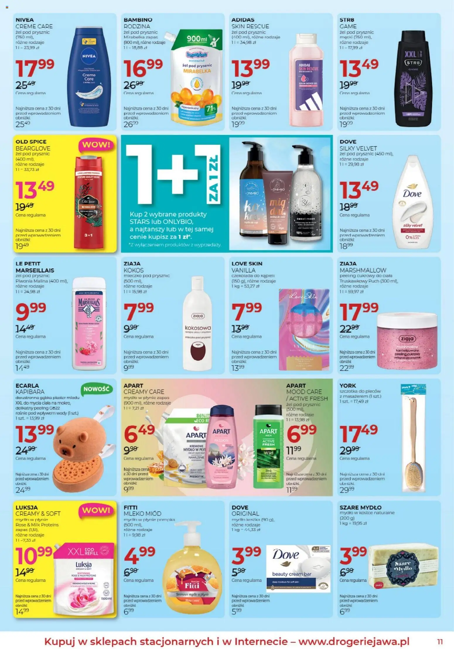 Jawa gazetka od 04.03.2026 | Strona: 11 | Produkty: Miód, Prysznic, Szczotka, Peeling
