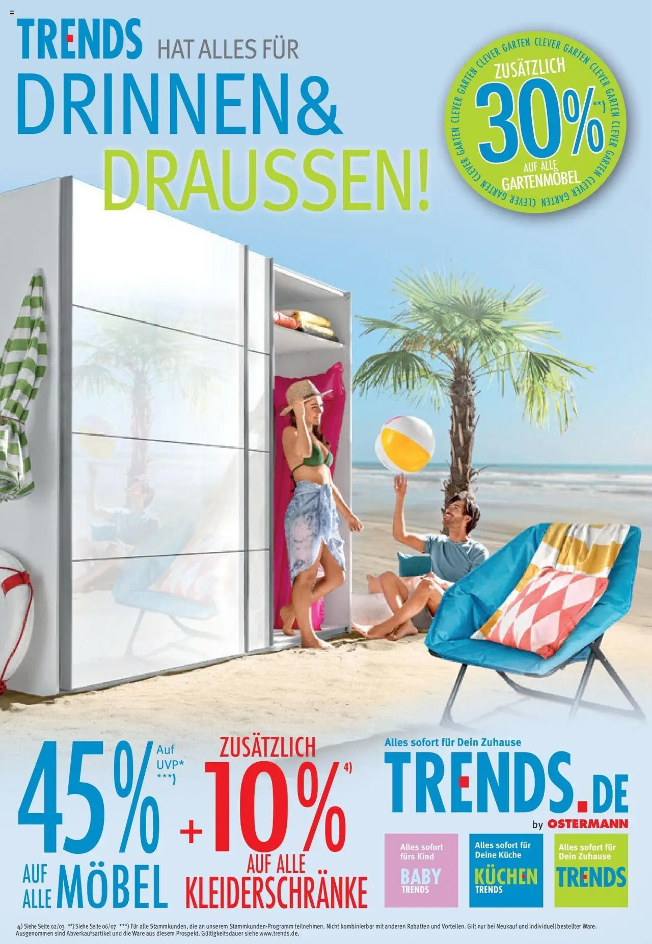 Trends - Ostermann Trends: Neue Möbel wirken Wunder. - gültig ab dem 14.06.2025 | Seite: 1 | Produkte: Gartenmöbel, Küche, Kuchen