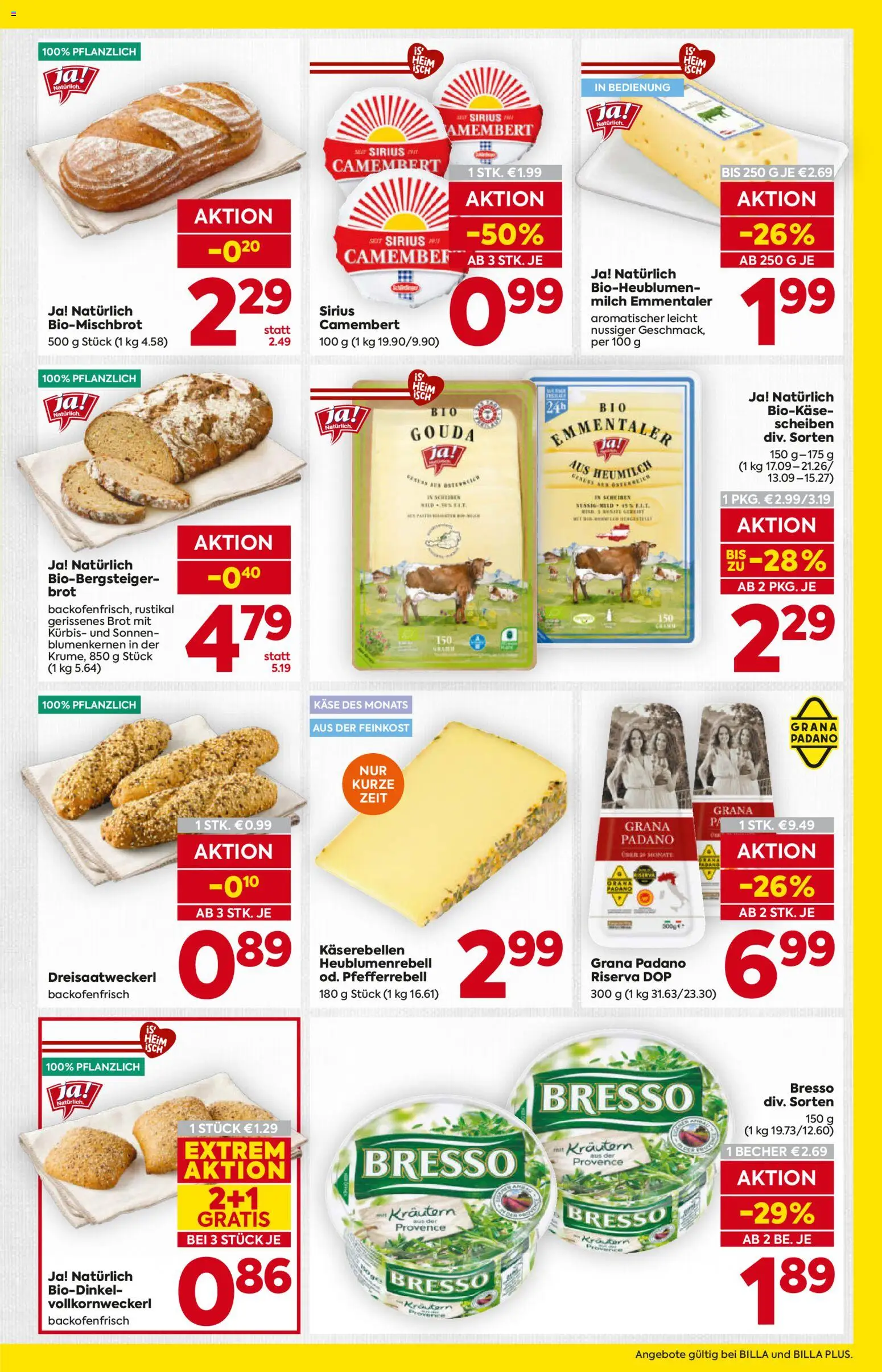 Billa Flugblatt - Niederösterreich gültig ab 08.01.2026 | Seite: 11 | Produkte: Kürbis, Milch, Käse, Brot