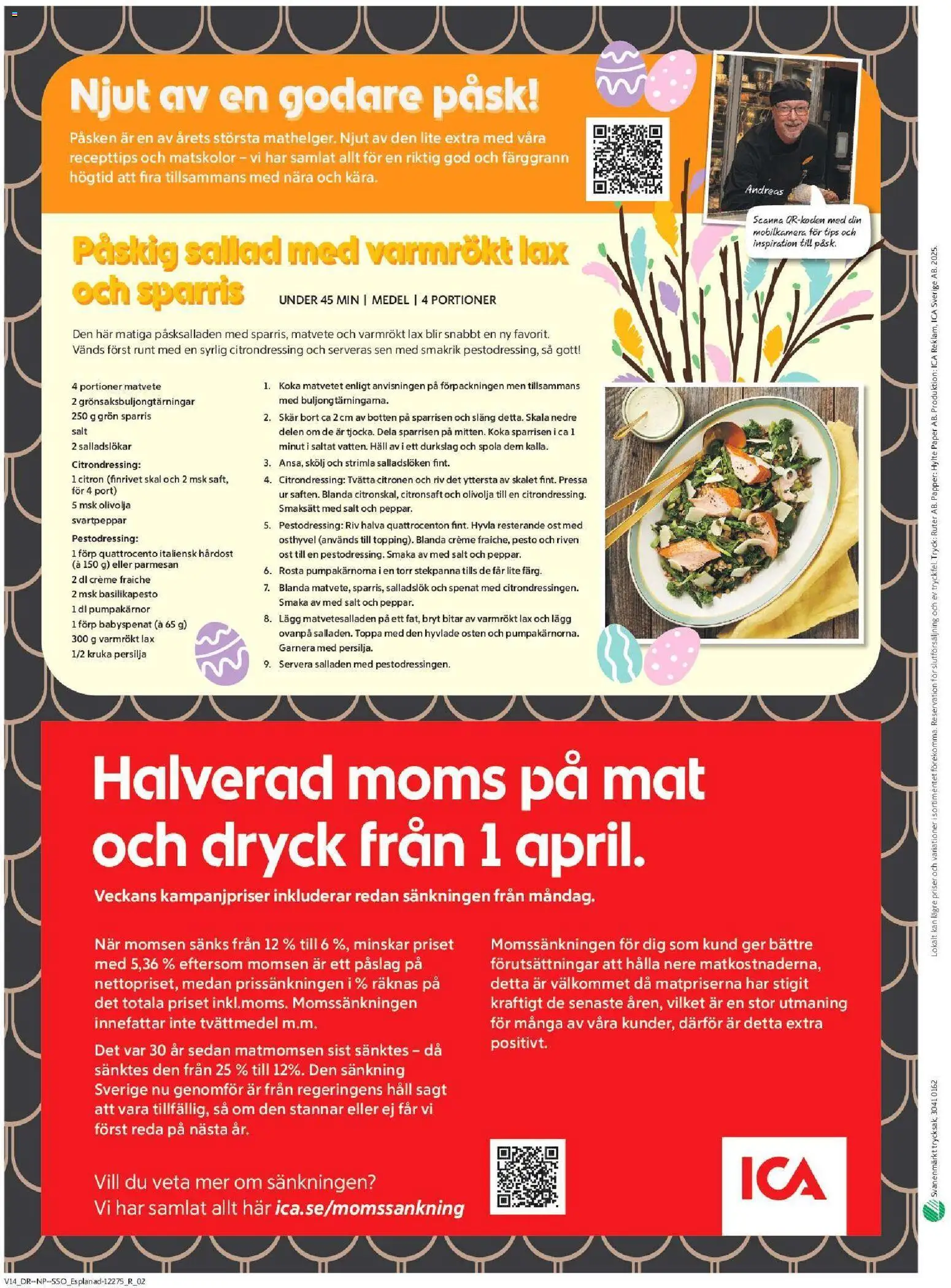 ICA Supermarket reklamblad aktuell från 30.03.2026 | Sida: 14 | Produkter: Salt, Ost, Papper, Persilja