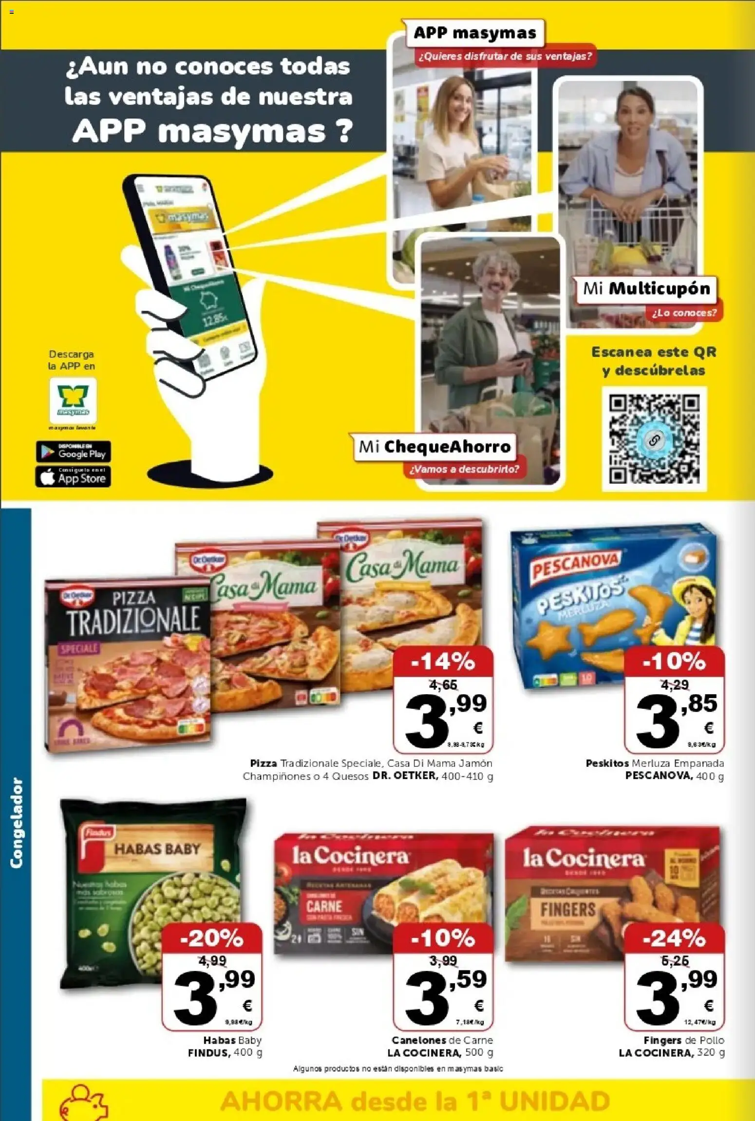 Masymas folleto │ válido desde el 27.03.2026 | Página: 9 | Productos: Jamón, Pizza, Congelador, Canelones