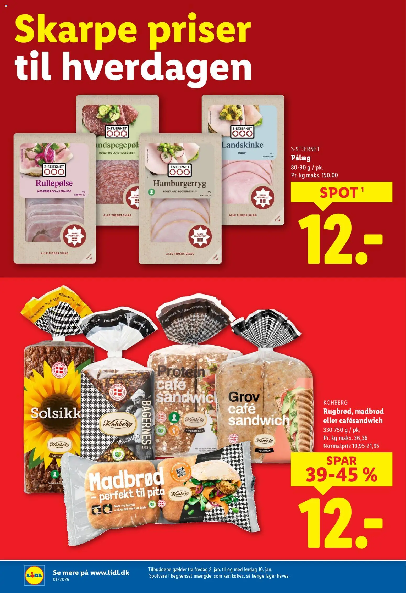 Lidl tilbudsavis – gyldig fra 02.01.2026 | Side: 6 | Produkter: Pålæg, Peber, Hamburgerryg, Søm