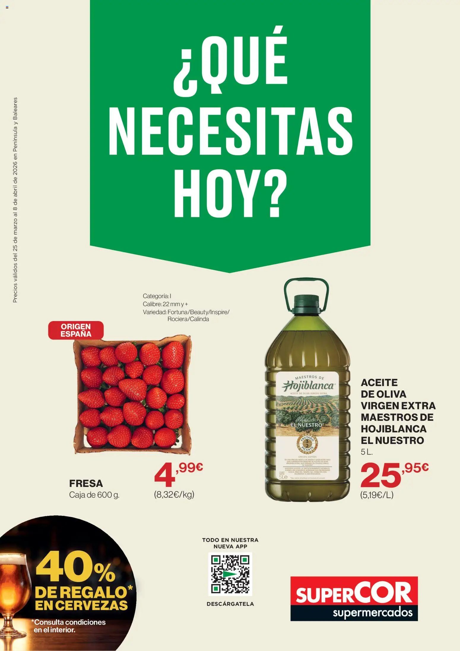 Supercor folleto │ válido desde el 25.03.2026 | Página: 1 | Productos: Aceite, Aceite de oliva, Aceite de oliva virgen extra, Caja
