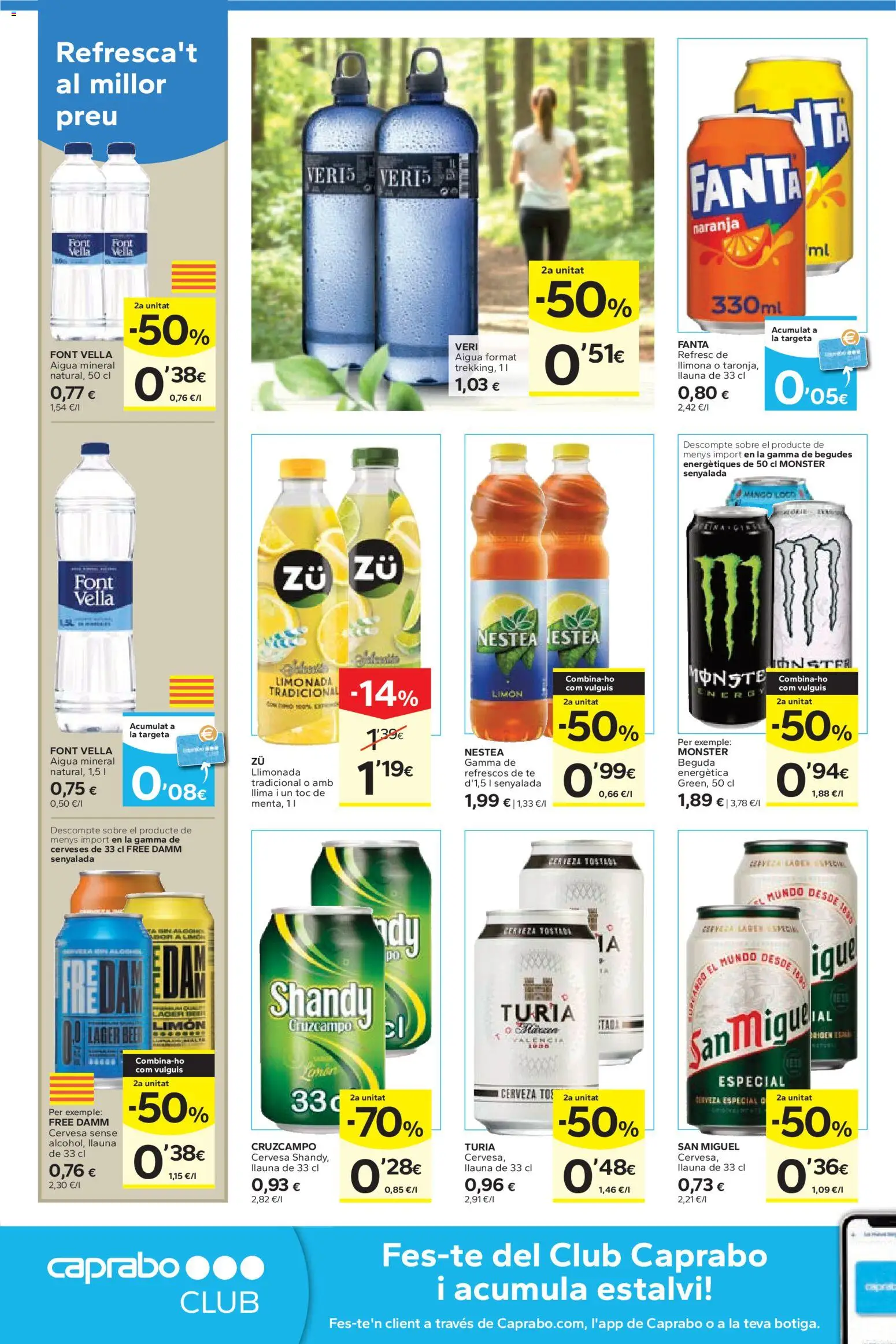 Caprabo folleto │ válido desde el 05.01.2026 | Página: 18 | Productos: Cerveza, Té, Limonada, Ρούτερ