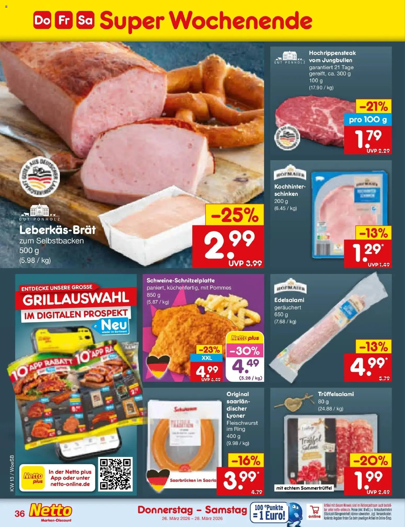 Netto Marken-Discount Prospekt Katzweiler	 – gültig ab 23.03.2026 | Seite: 52 | Produkte: Pommes, Schinken