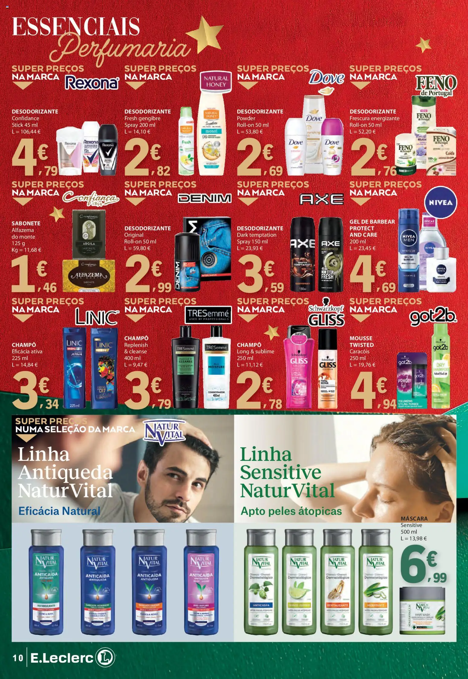 E.Leclerc - Folheto Presentes de Natal │ válido de 02.12.2025 | Página: 10 | Produtos: Argila, Shampoo, Desodorizante, Sabonete
